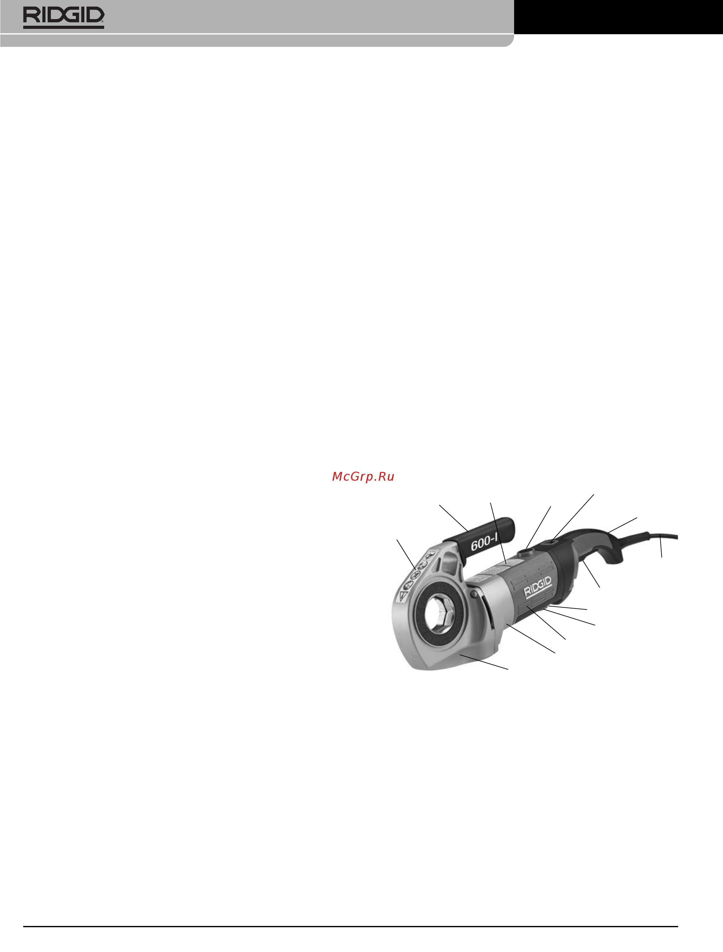 Ridgid 44878 [6/81] Description specifications and standard equipment