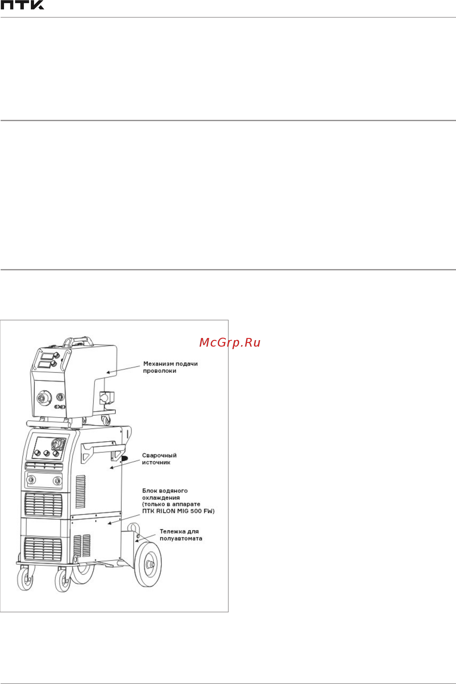 Птк RILON MIG 500 F (005.300.281) Инструкция по эксплуатации онлайн [10/20] 513269