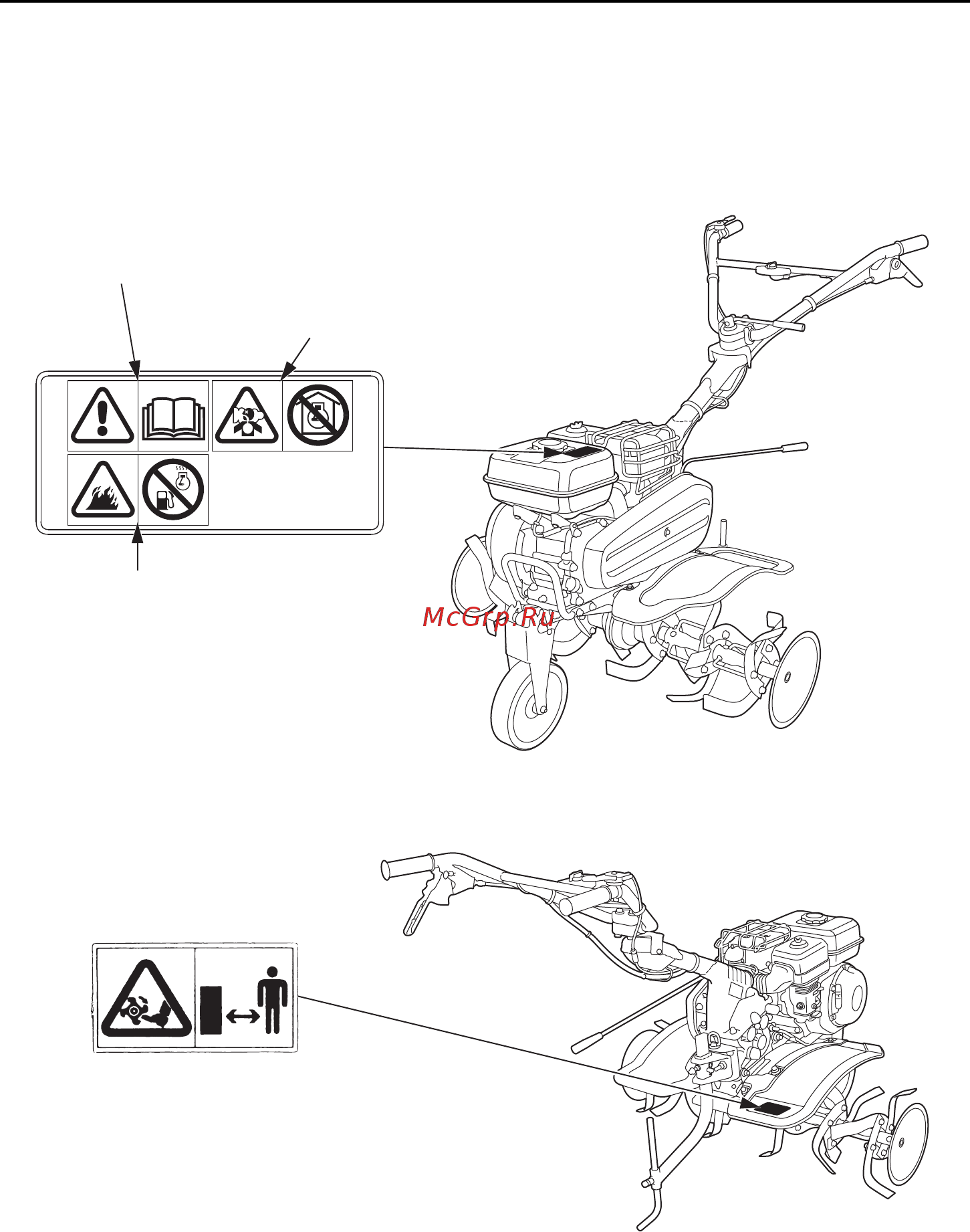 Honda FJ 500 DER FJ500DER2 [13/70] Расположение предупреждающих табличек