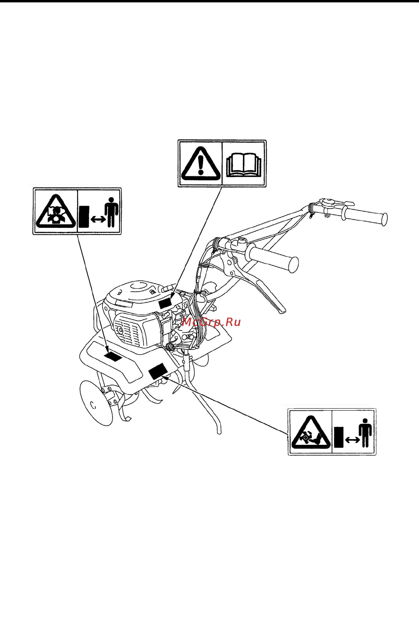 Honda F 220 K1 DET2 F220K1DET2 [7/36] Расположение предупреждающих табличек