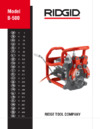 Ridgid B-500 49303 Инструкция по эксплуатации