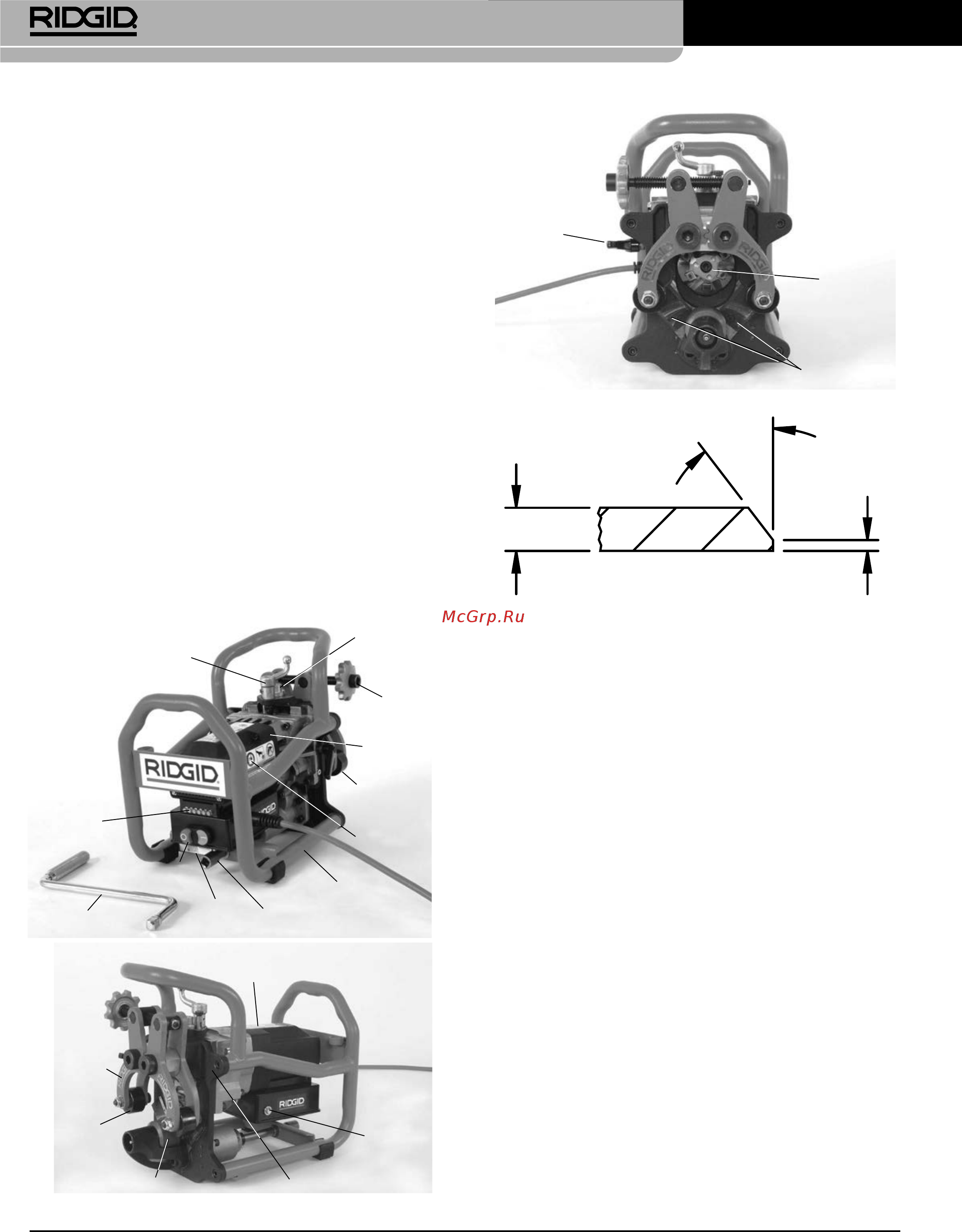 Ridgid B-500 49303 [126/449] Descrição especiﬁcações e equipamento padrão
