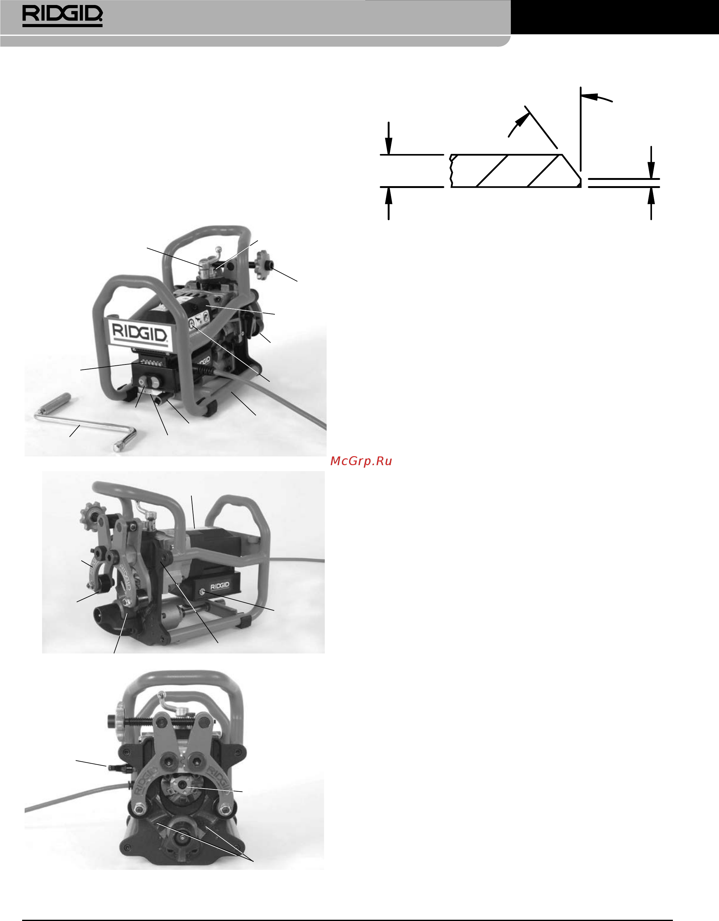 Ridgid В-500 55098 [164/449] Transportabelt røraffasningsværktøj model b 500