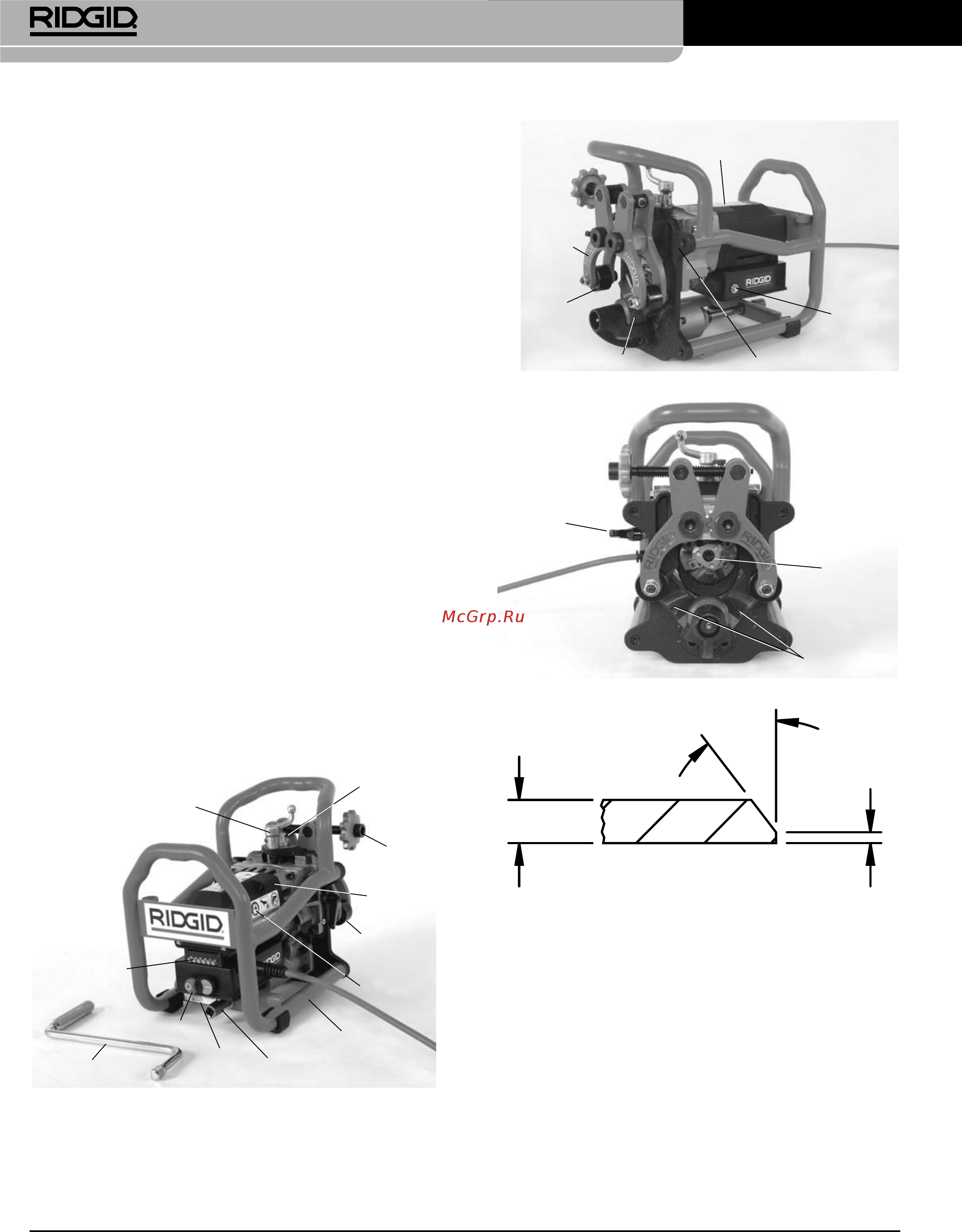 Ridgid В-500 49303 [218/449] Opis dane techniczne i wyposażenie standardowe