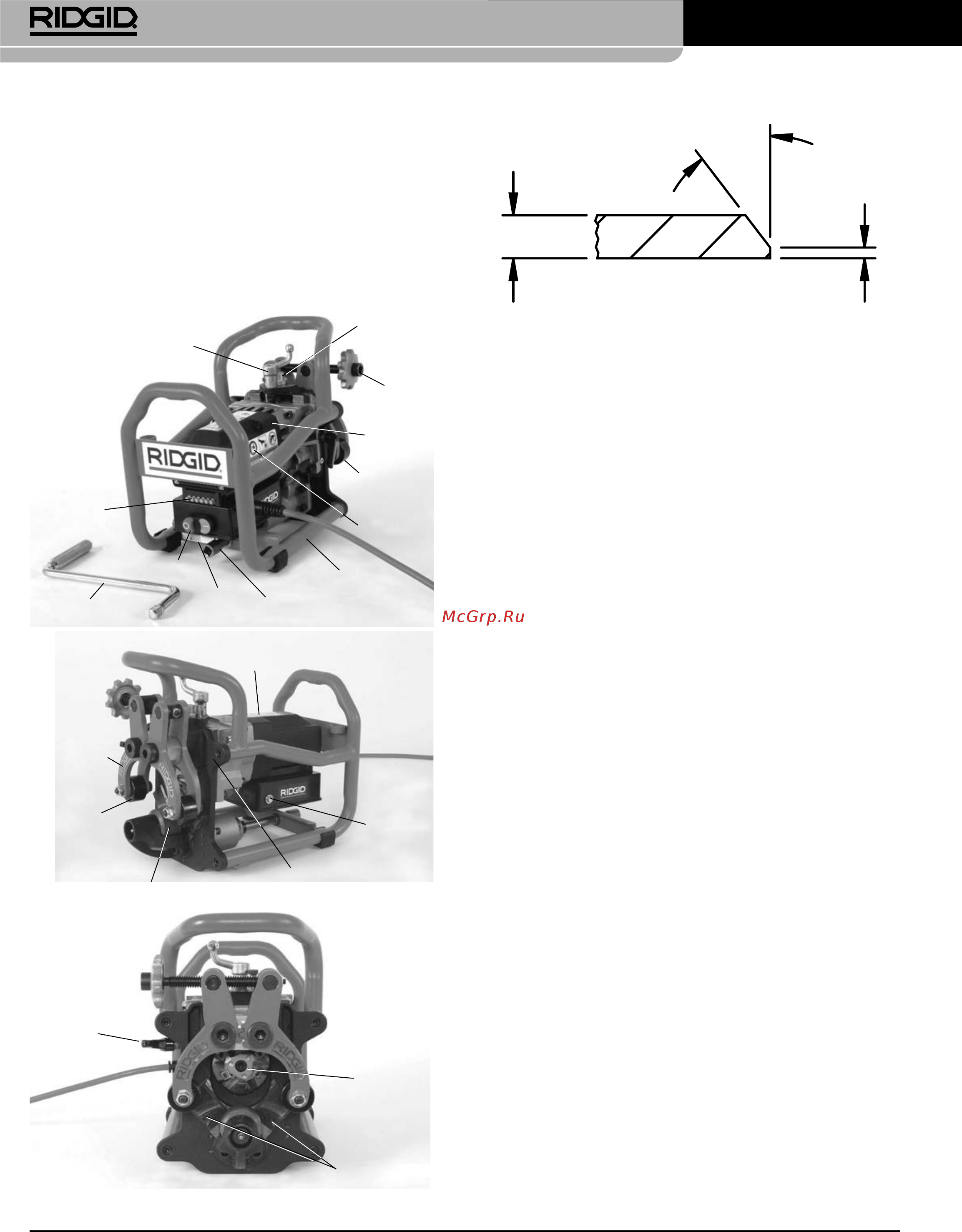 Ridgid В-500 55098 [238/449] Model b 500 přenosná úkosovačka trubek