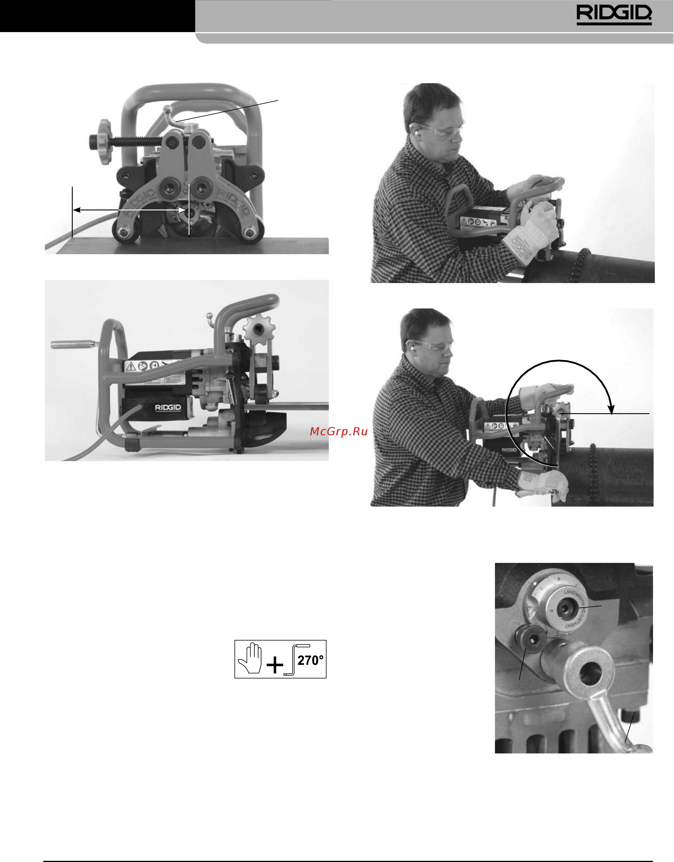 Ridgid B-500 49303 [263/449] Model b 500 prenosná úkosovačka rúrok