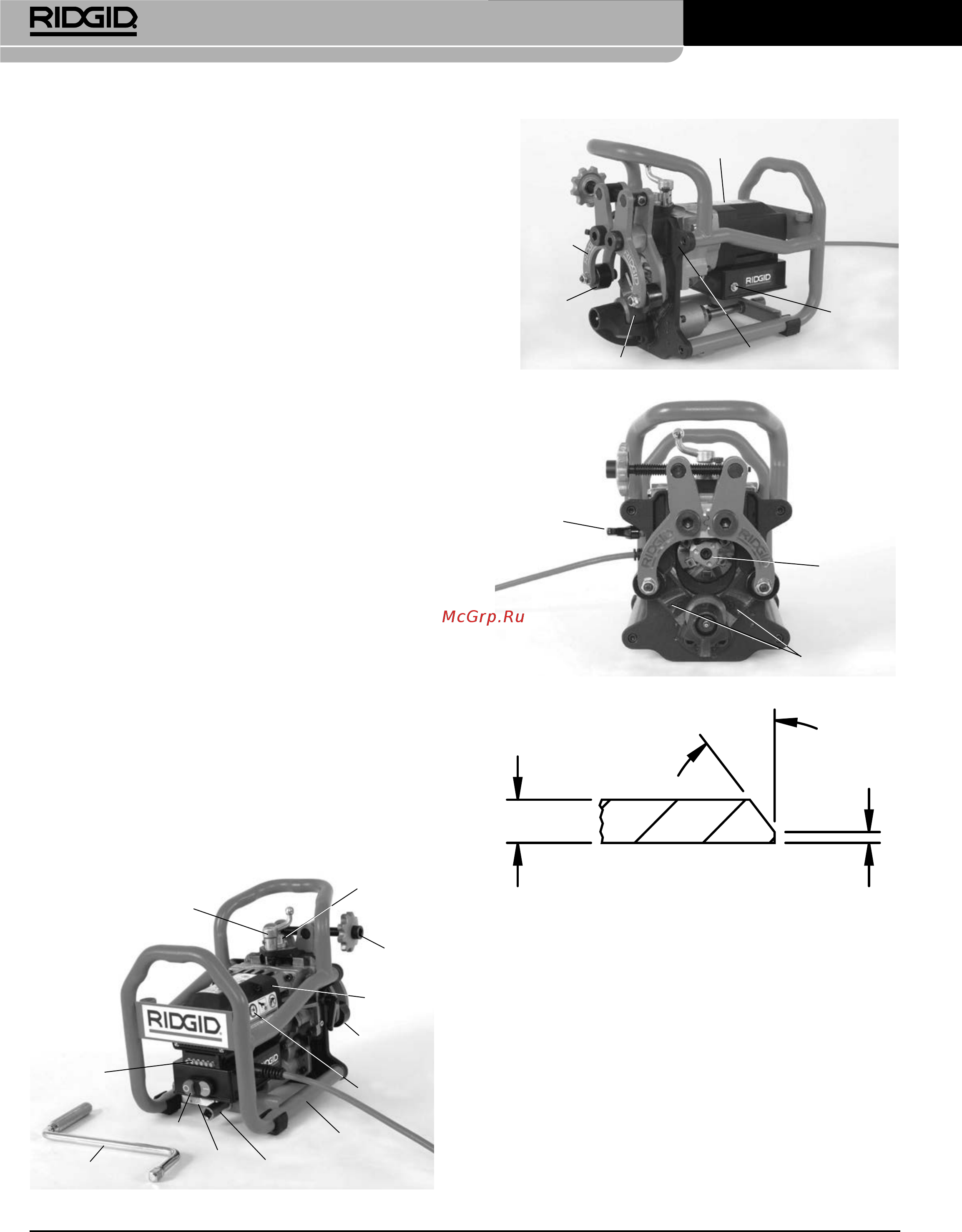 Ridgid В-500 55098 [276/449] Descriere speciﬁcaţii şi echipament standard