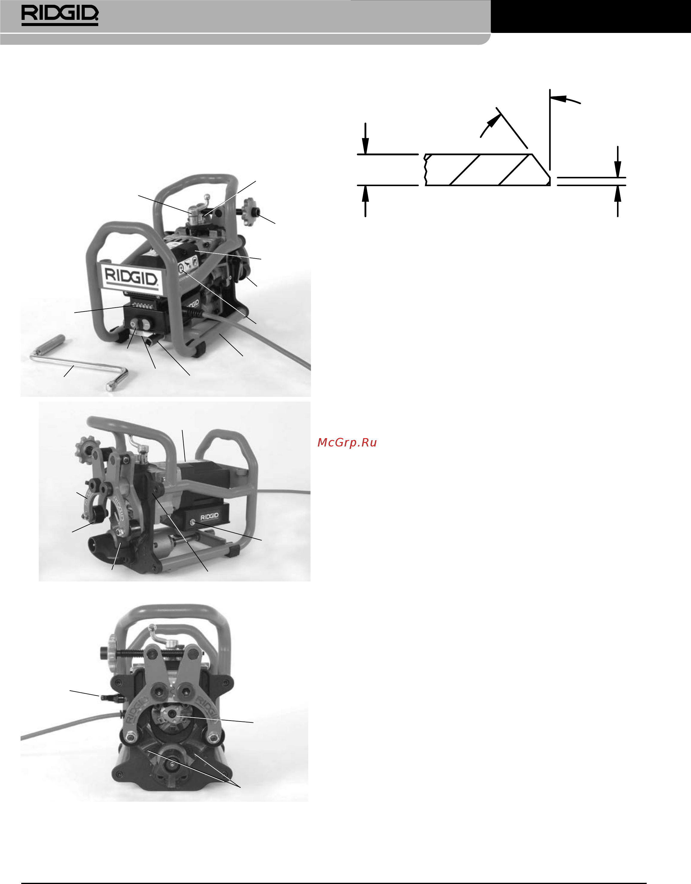 Ridgid В-500 55098 [338/449] Model b 500 prenosivi alat za upuštanje rubova cijevi