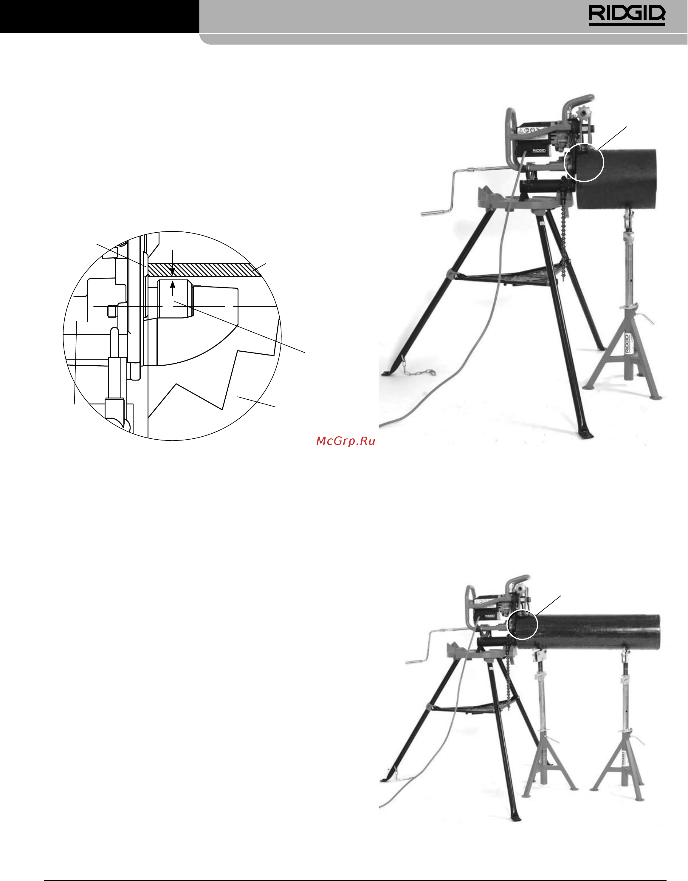 Ridgid В-500 49303 [361/449] Model b 500 prenosni posnemalec robov cevi