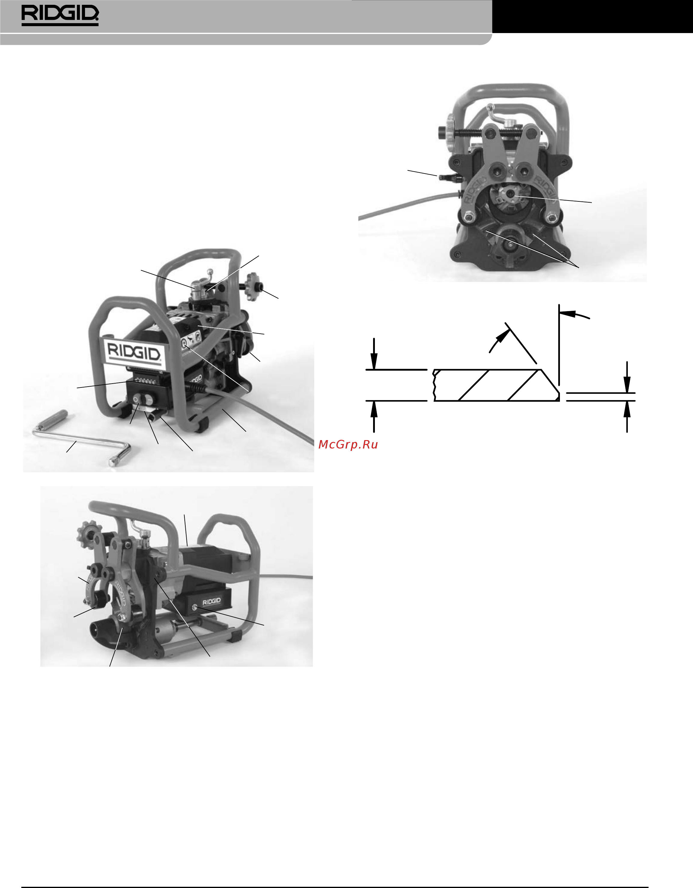 Ridgid В-500 55098 [374/449] Model b 500 prenosivi alat za obaranje ivica cevi