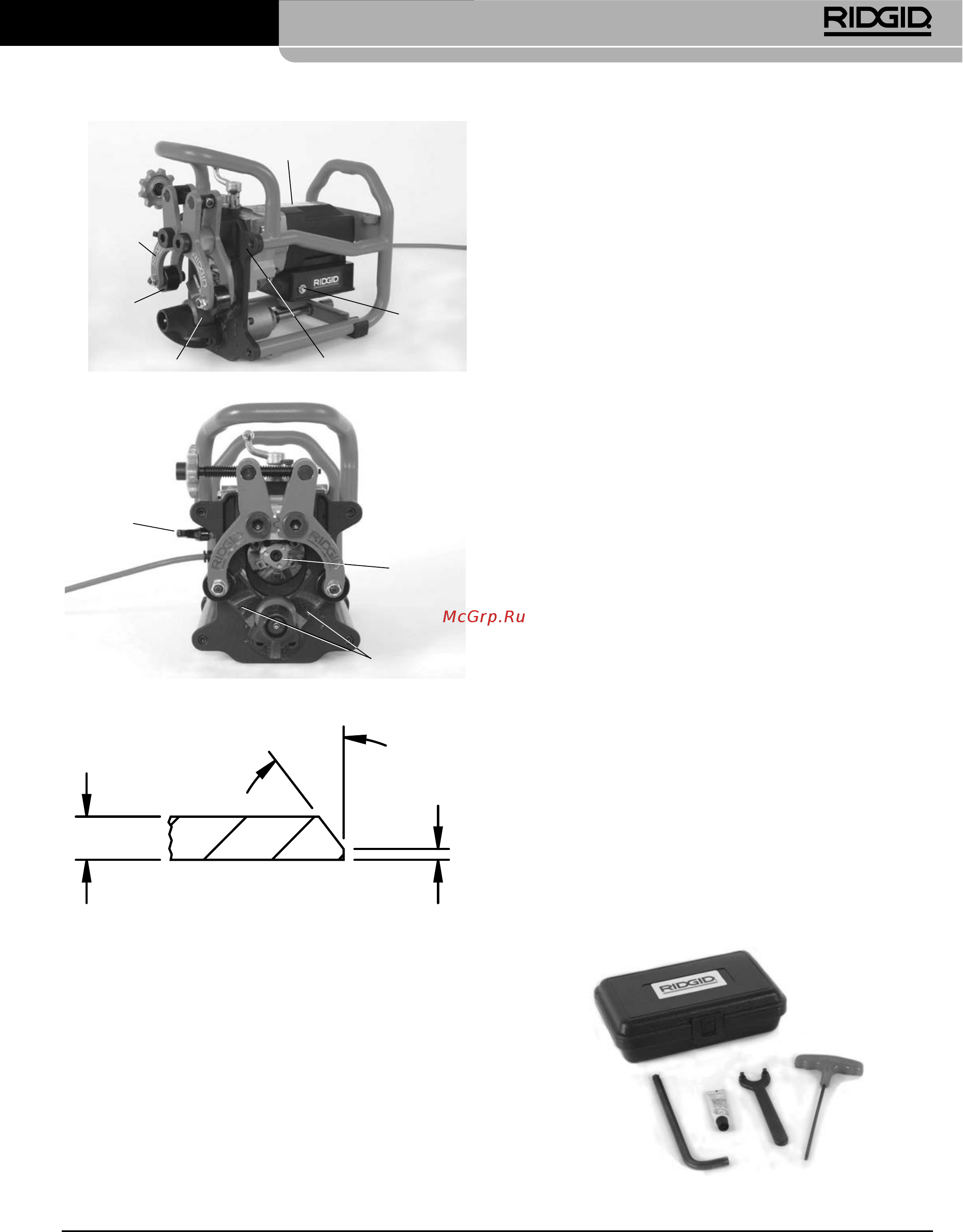 Ridgid B-500 49303 [395/449] Переносной станок для снятия фаски труб модели b 500