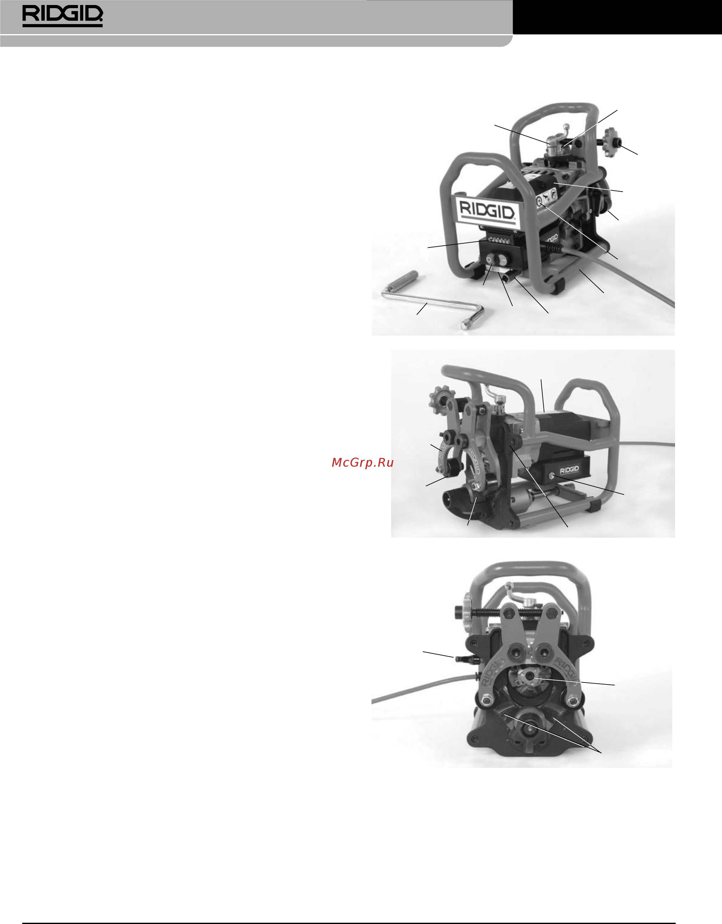 Ridgid B-500 49303 [66/449] Beschreibung technische daten und standardausstattung