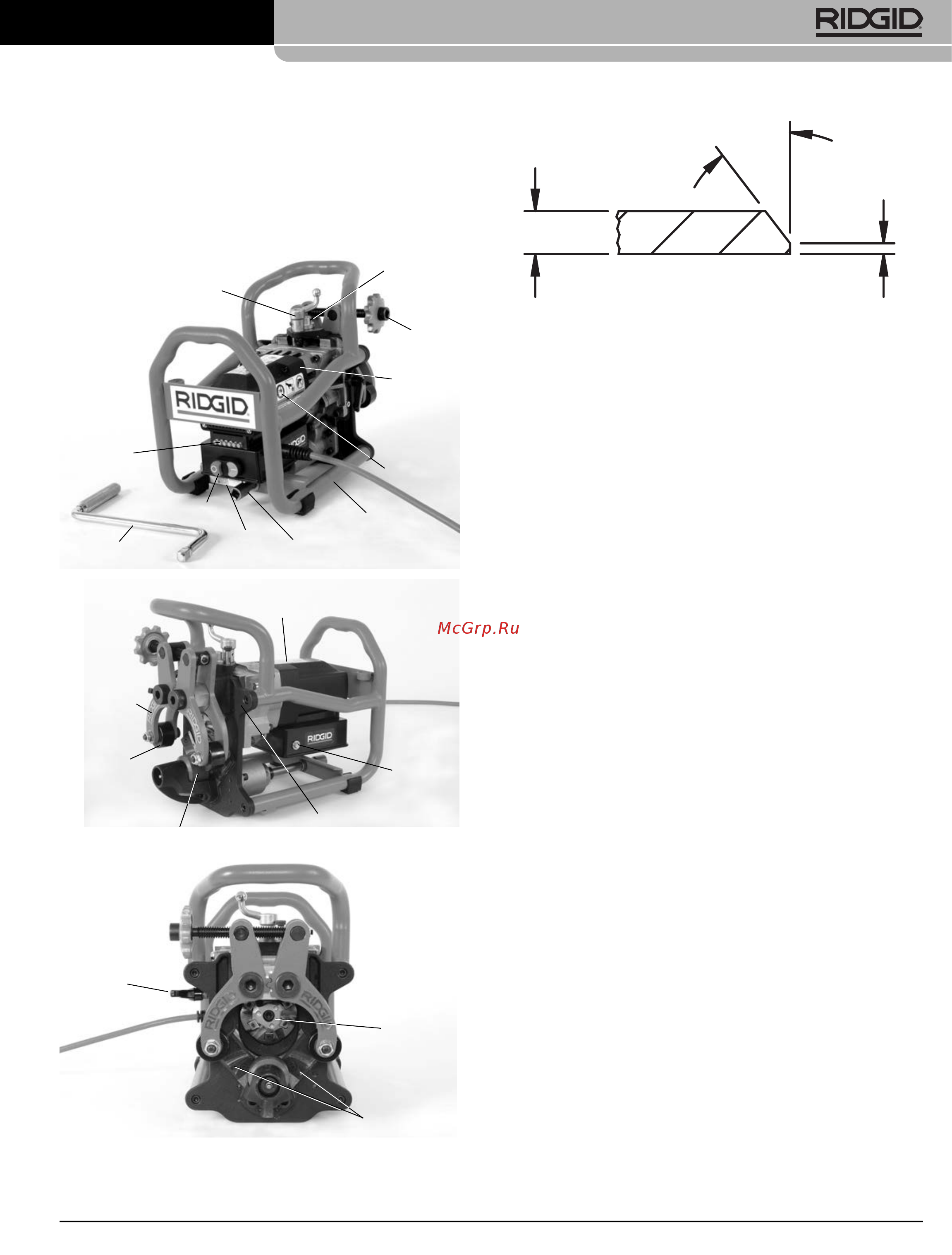 Ridgid В-500 49303 [7/449] Model b 500 transportable pipe beveller