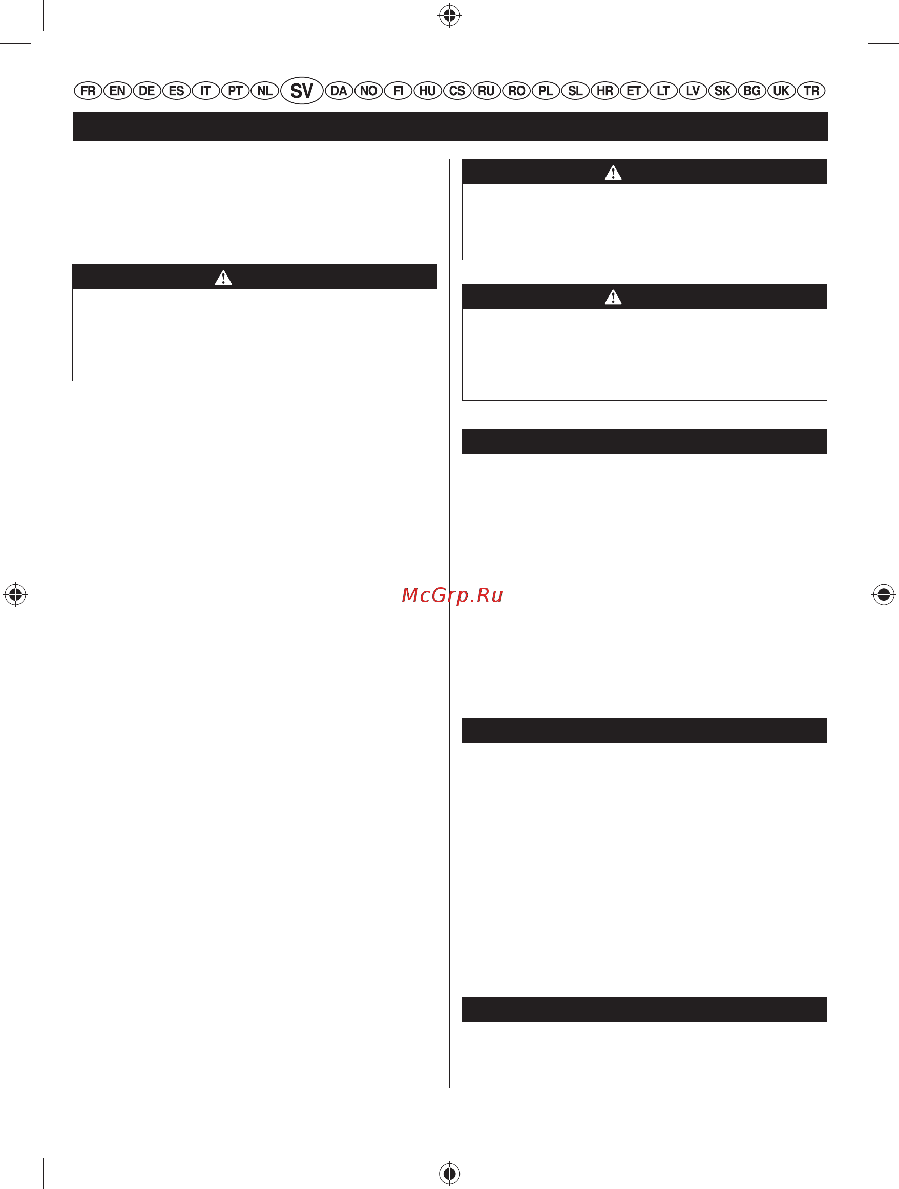 Ryobi RBL26BP (3001815) [80/298] Svenska översättning från originalinstruktioner