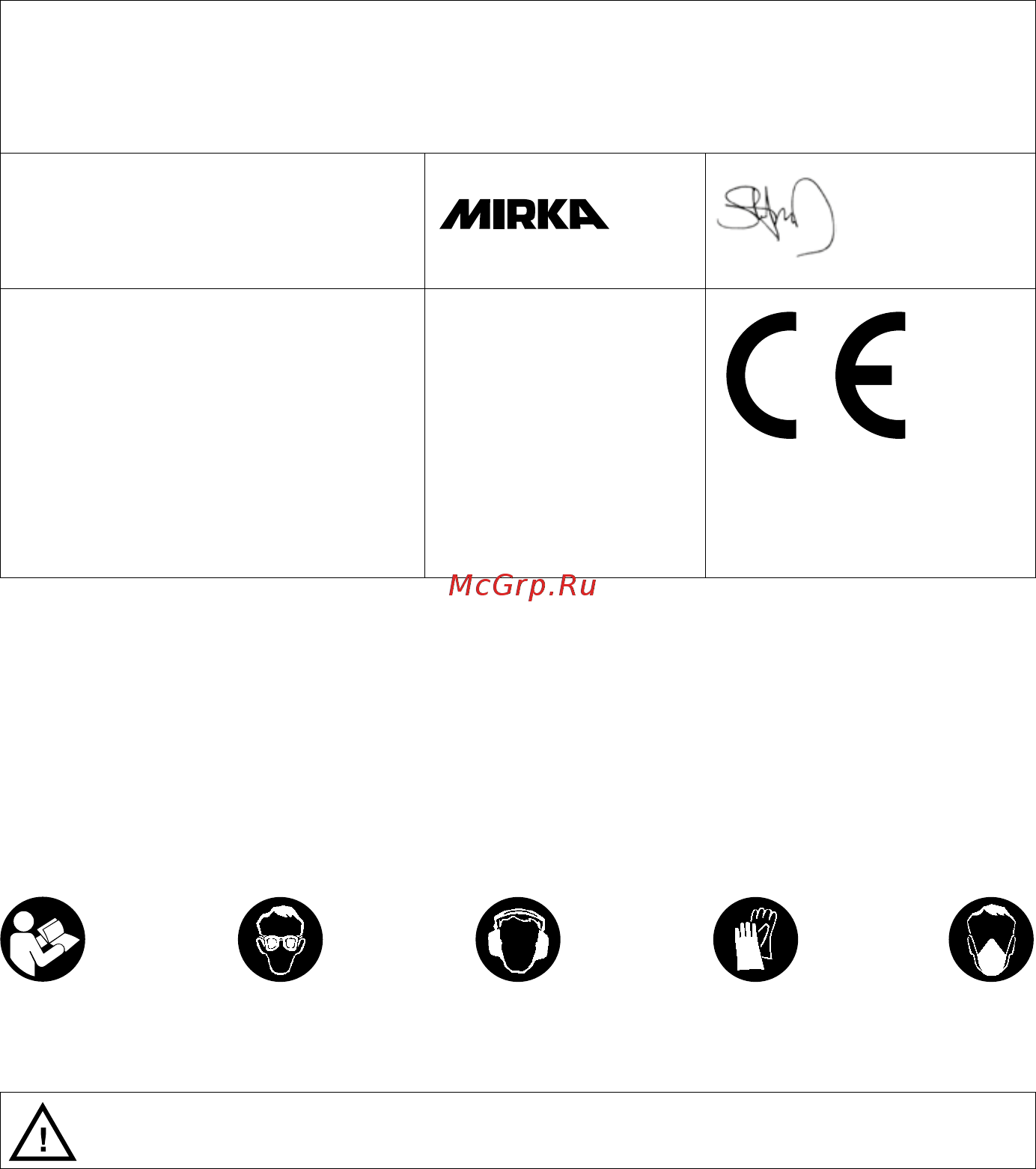 Mirka PROS680CV [69/216] Lue ja noudata