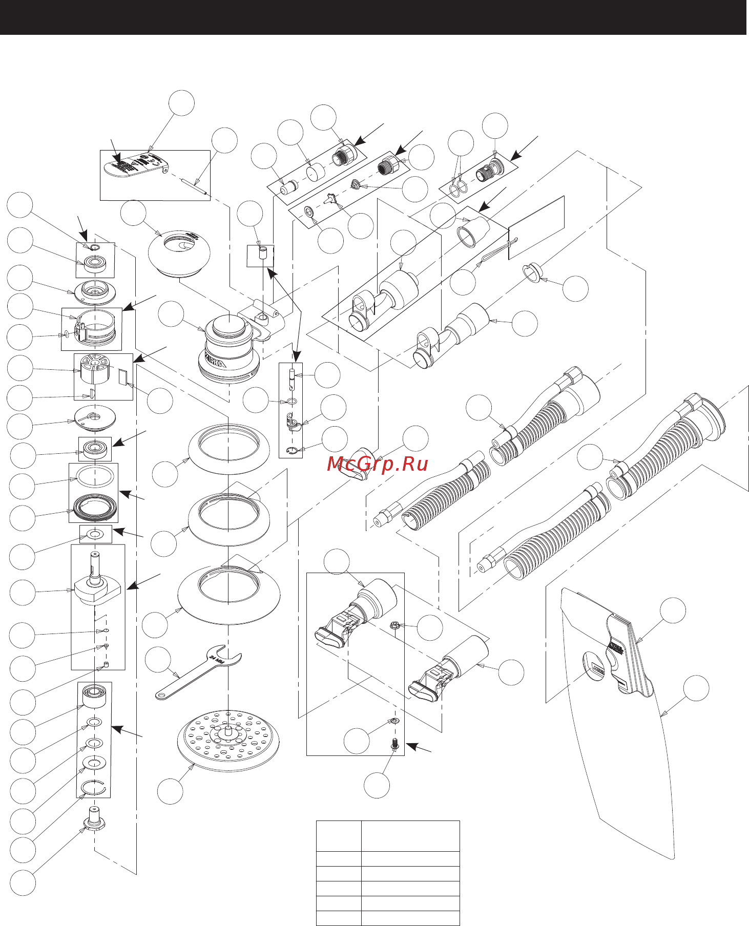 Mirka ROS550DB [4/124] Parts page