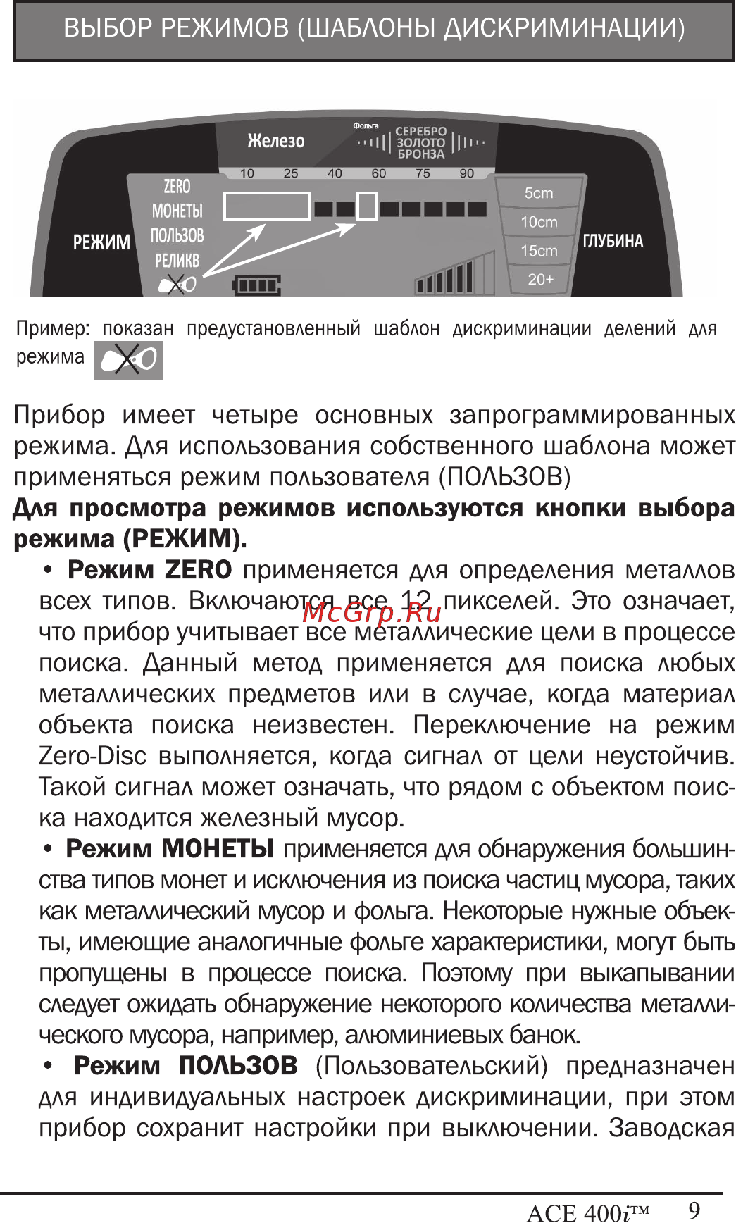 TEGERA 1141960 ACE 400i Инструкция по эксплуатации онлайн [10/27] 515263