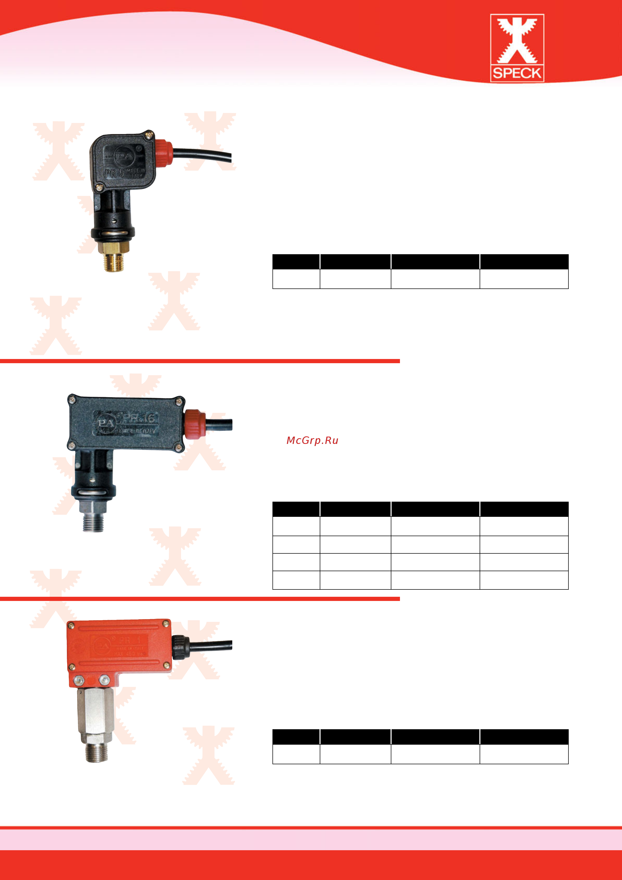 SPECK Pumpen P52/100-150RE [48/68] Pr1 pressure switch