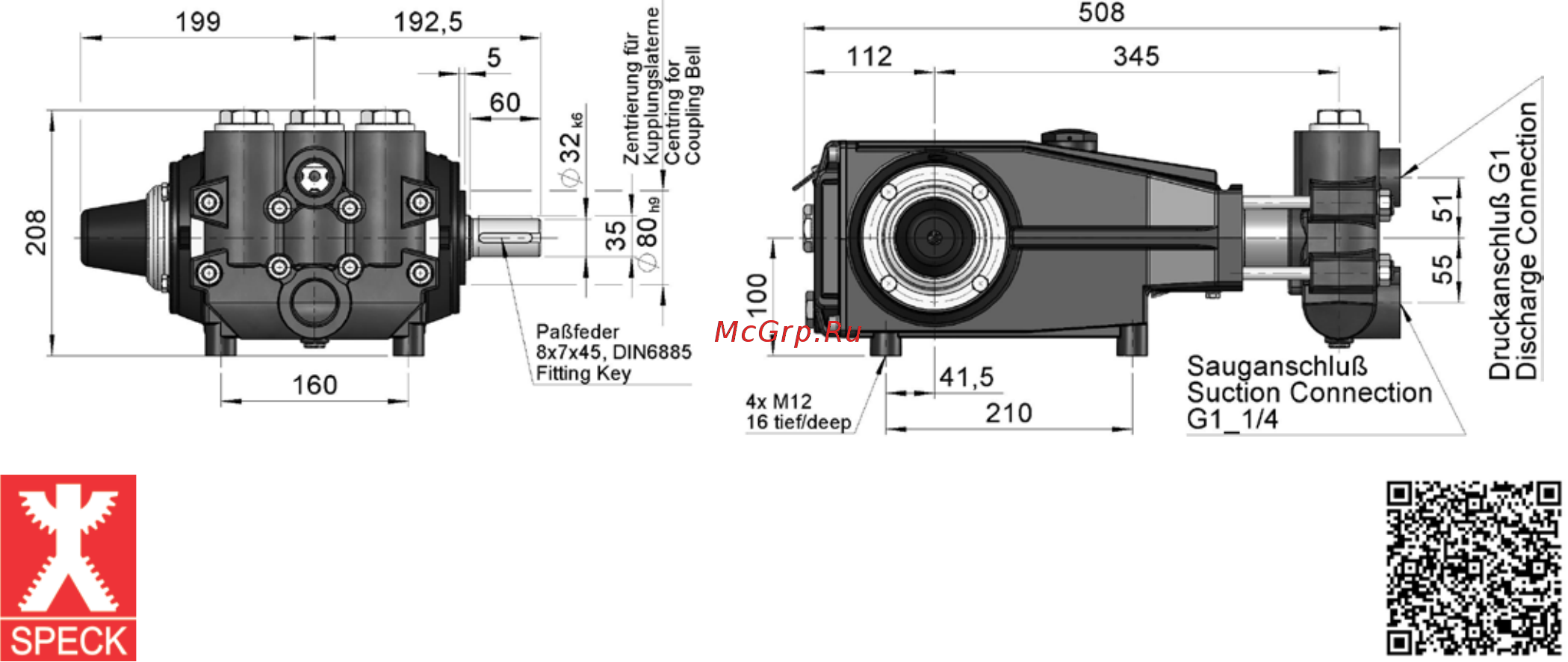 SPECK Pumpen P50/94-110R [2/2] Betriebsbedingungen installation