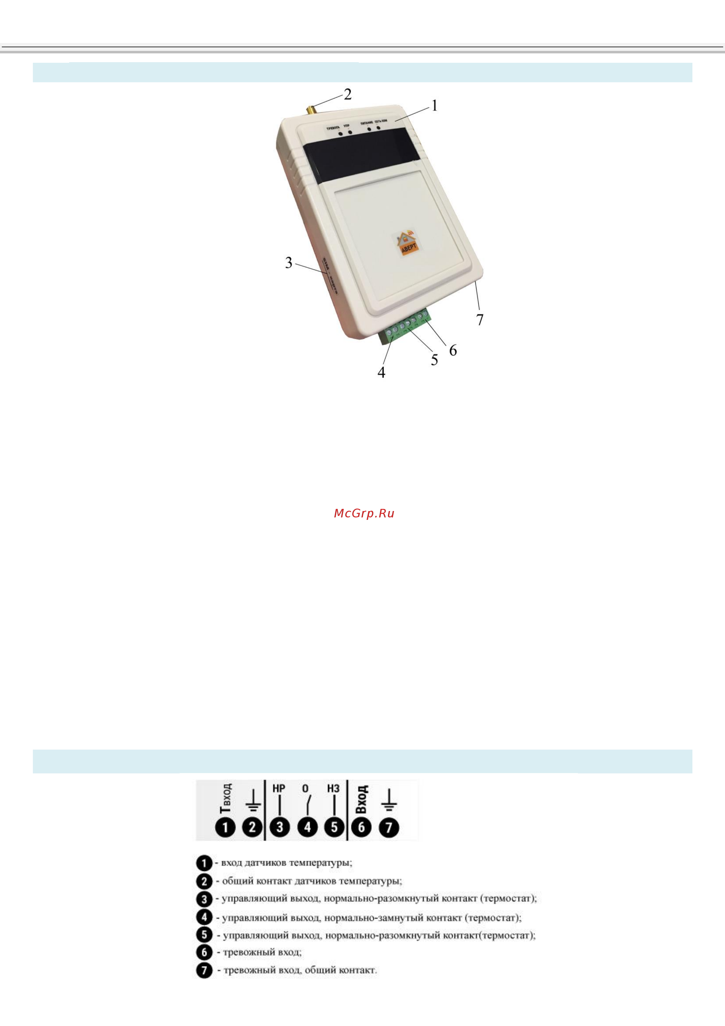 Аверт Оптима-1 [3/11] Распиновка разъемов