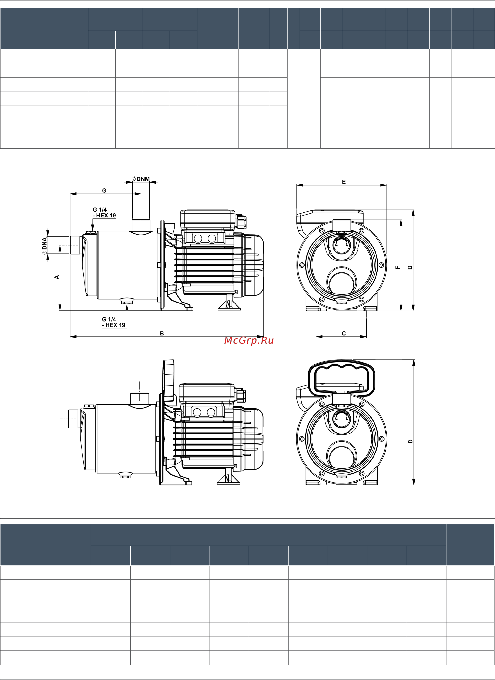 Nocchi Multi EVO-A 5-50 M-C [6/8] Nocchi self priming centrifugal multistage electric pumps multi evo a 5