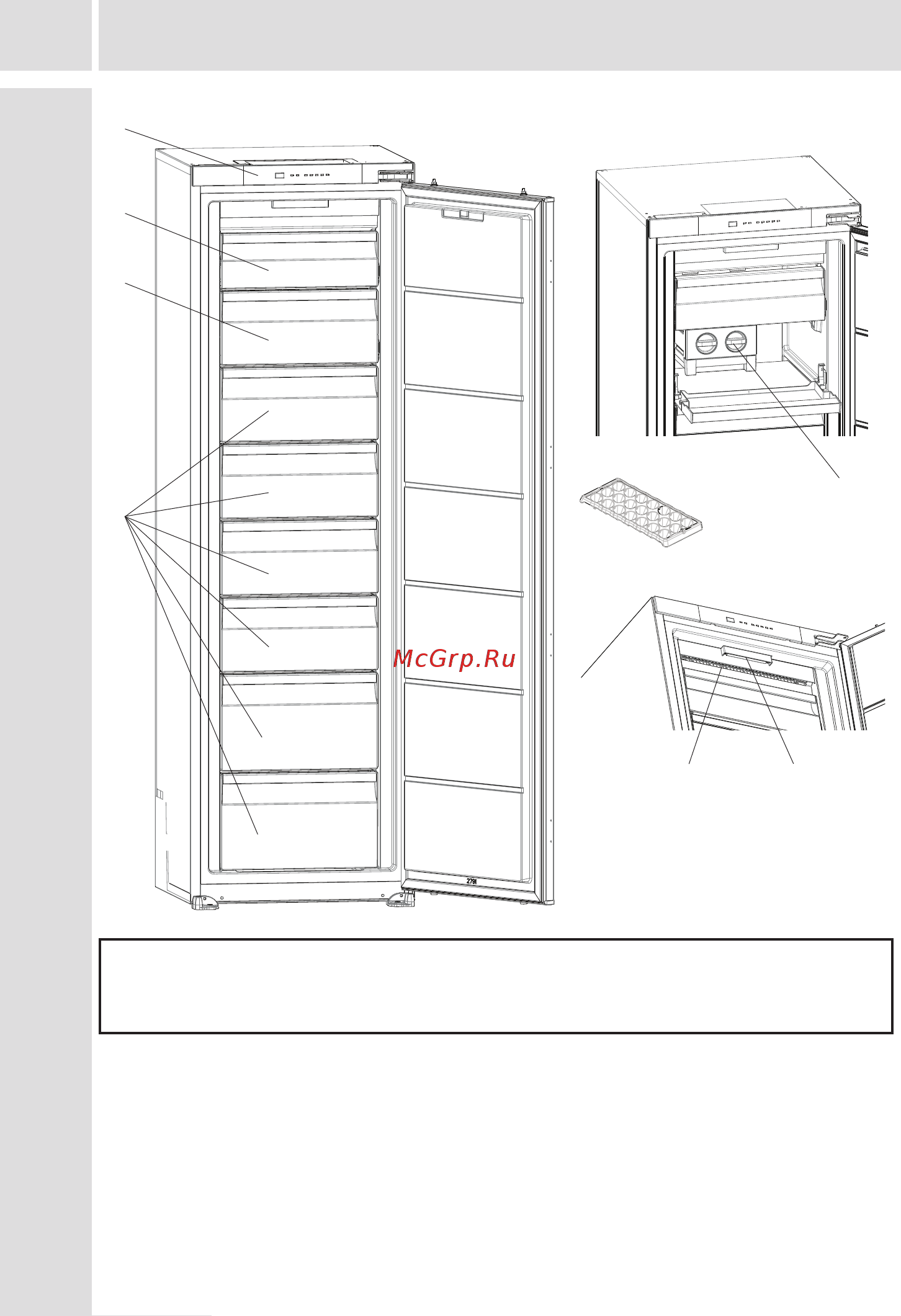 Schaub Lorenz SLU E524-1WE [31/42] The parts of the appliance and the compartments