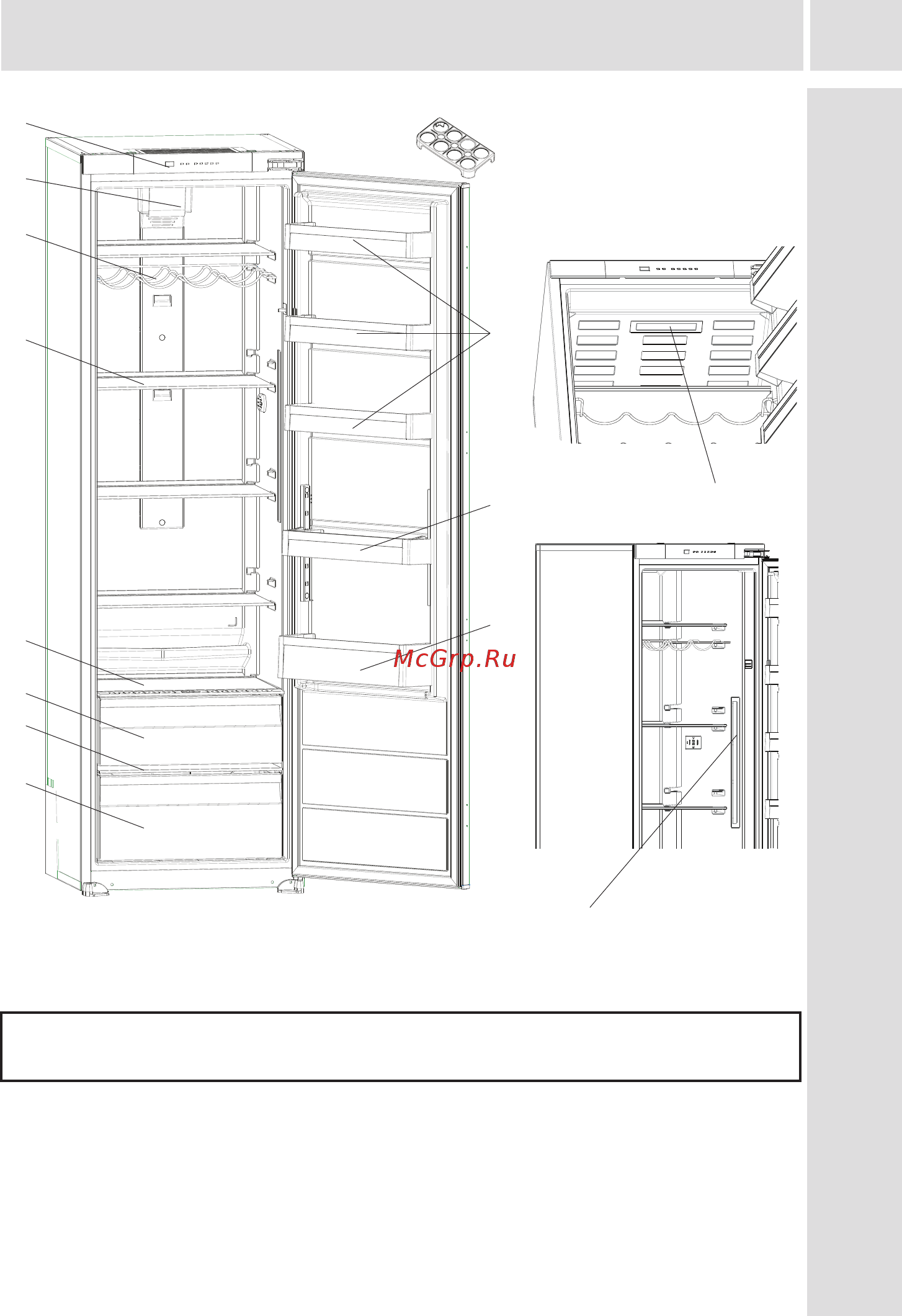 Schaub Lorenz SLU E524-1WE [9/40] The parts of the appliance and the compartments