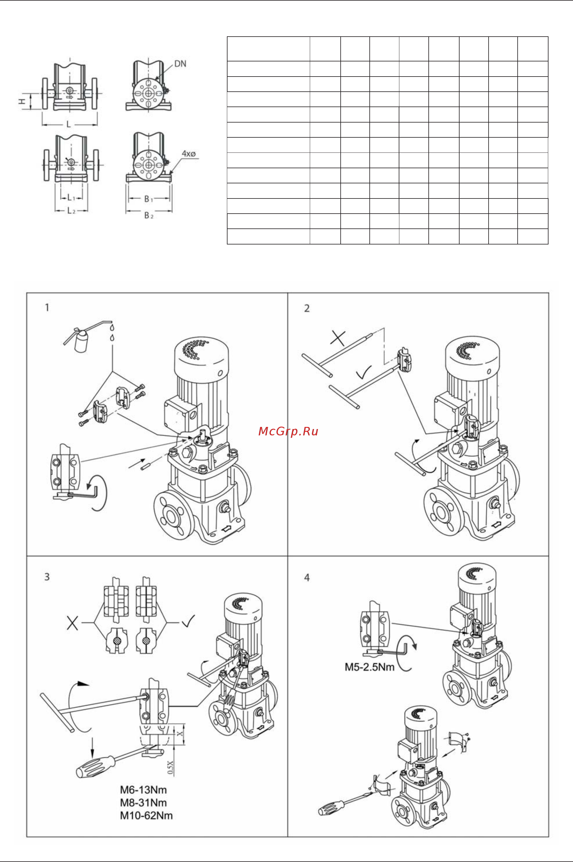 Nocchi PVMI 15-9 FT [9/12] Pvm pvmi pvmx 1 3 5 coupling adjustment kupplungsanpassung ajuste de acoplamiento réglage de l accouplement regolazione accoppiamento regulacja sprzęgła afstelling koppeling