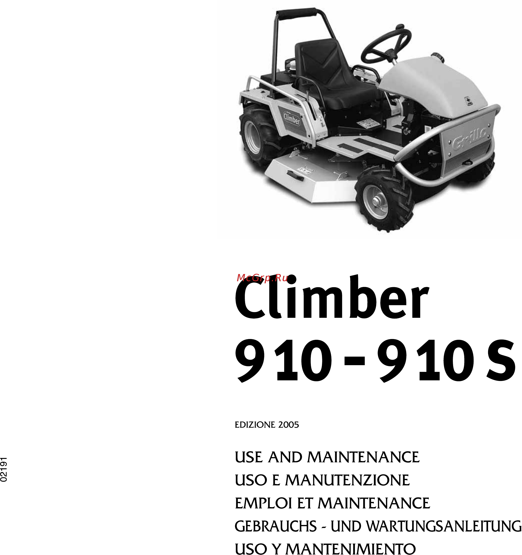 Grillo Climber 910 Инструкция по эксплуатации онлайн