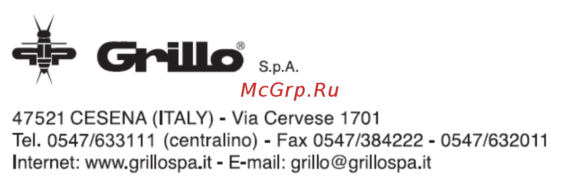 Grillo Climber 780 PLUS Инструкция по эксплуатации онлайн [59/59] 520672