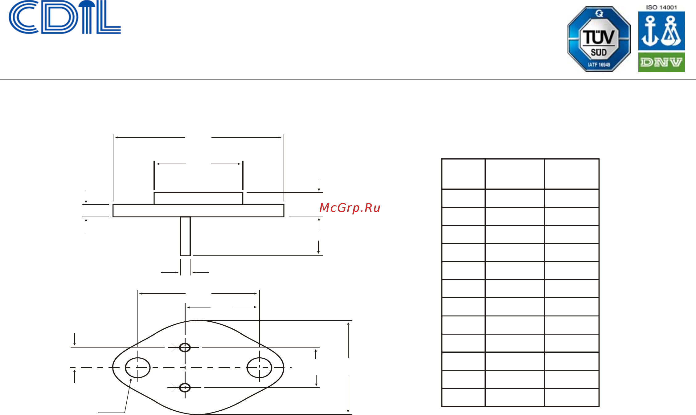 CDIL A2436-CDI [2/3] To 3 metal can package outline and dimension