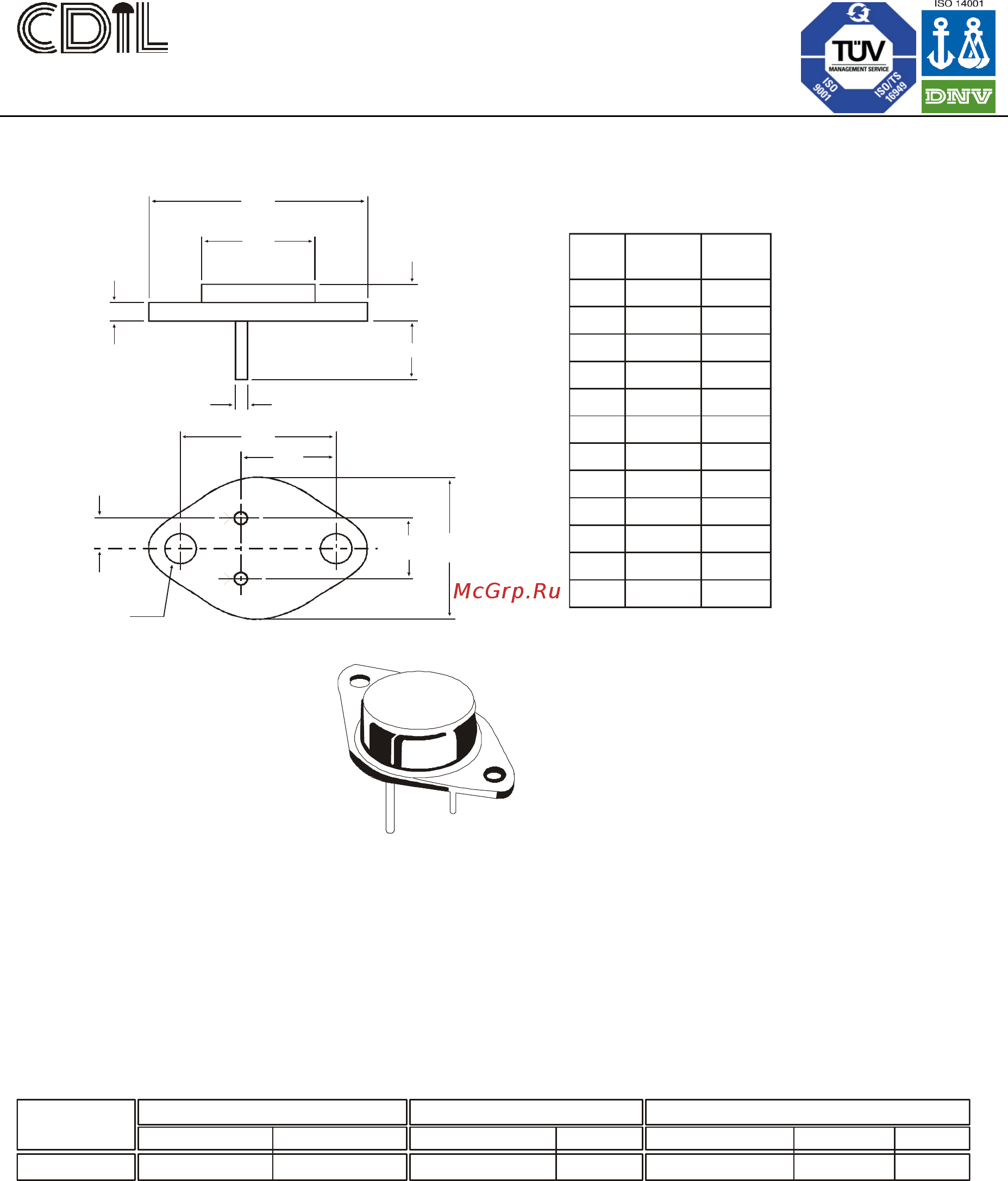CDIL 2N3055-CDI [4/5] To 3 metal can package