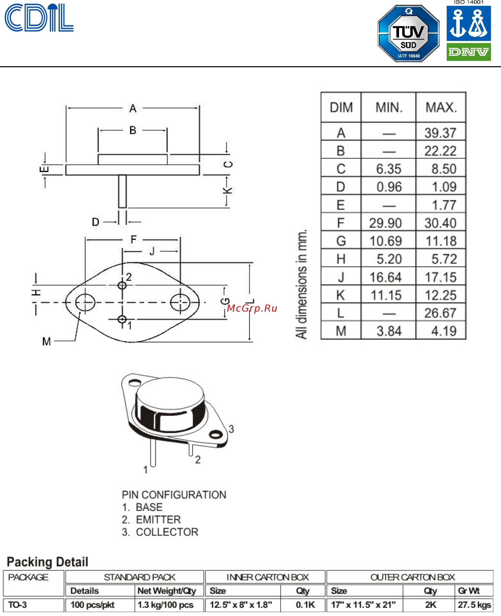 CDIL 2N3773-CDI [5/7] Continental device india pvt limited