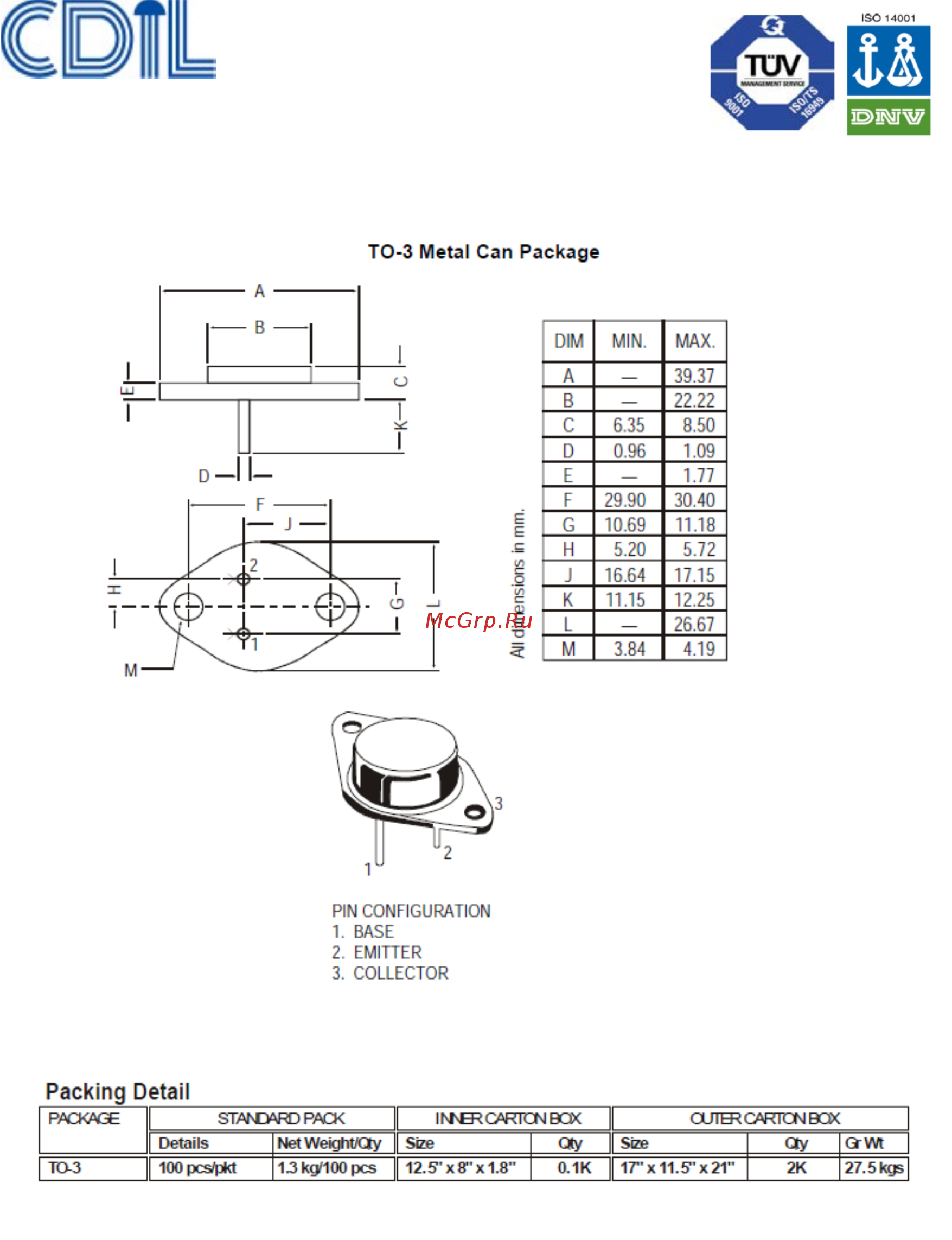 CDIL 2N6371-CDI [3/4] An iso ts 16949 iso 9001 and iso 14001 certified company