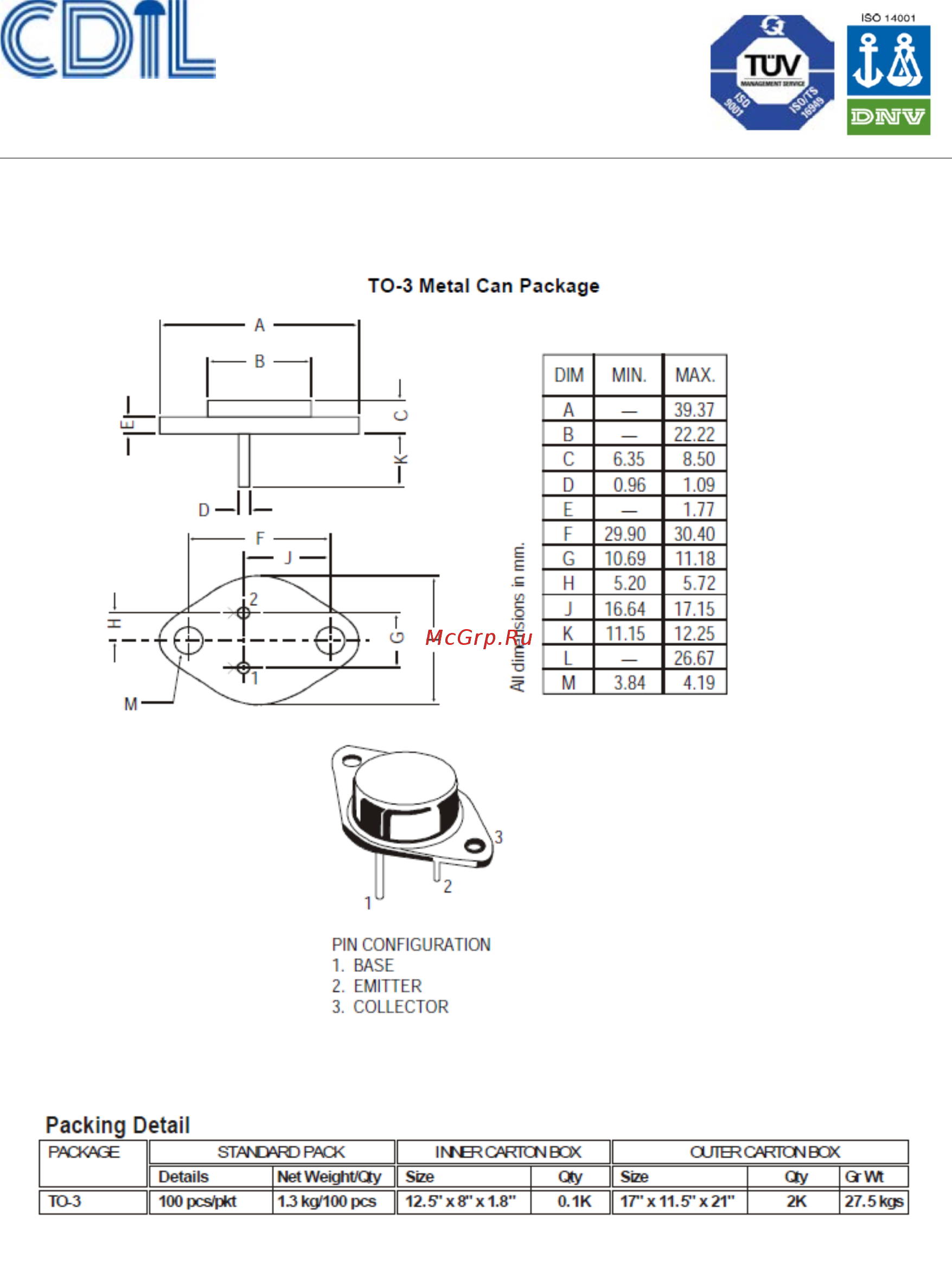 CDIL BU205-CDI [3/4] An iso ts 16949 iso 9001 and iso 14001 certified company