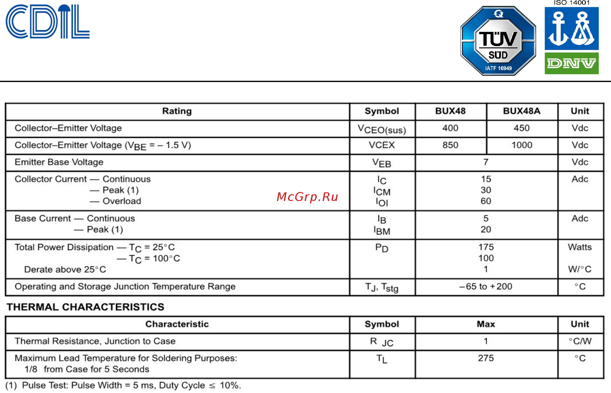 CDIL BUX48A-CDI [2/10] Continental device india pvt limited