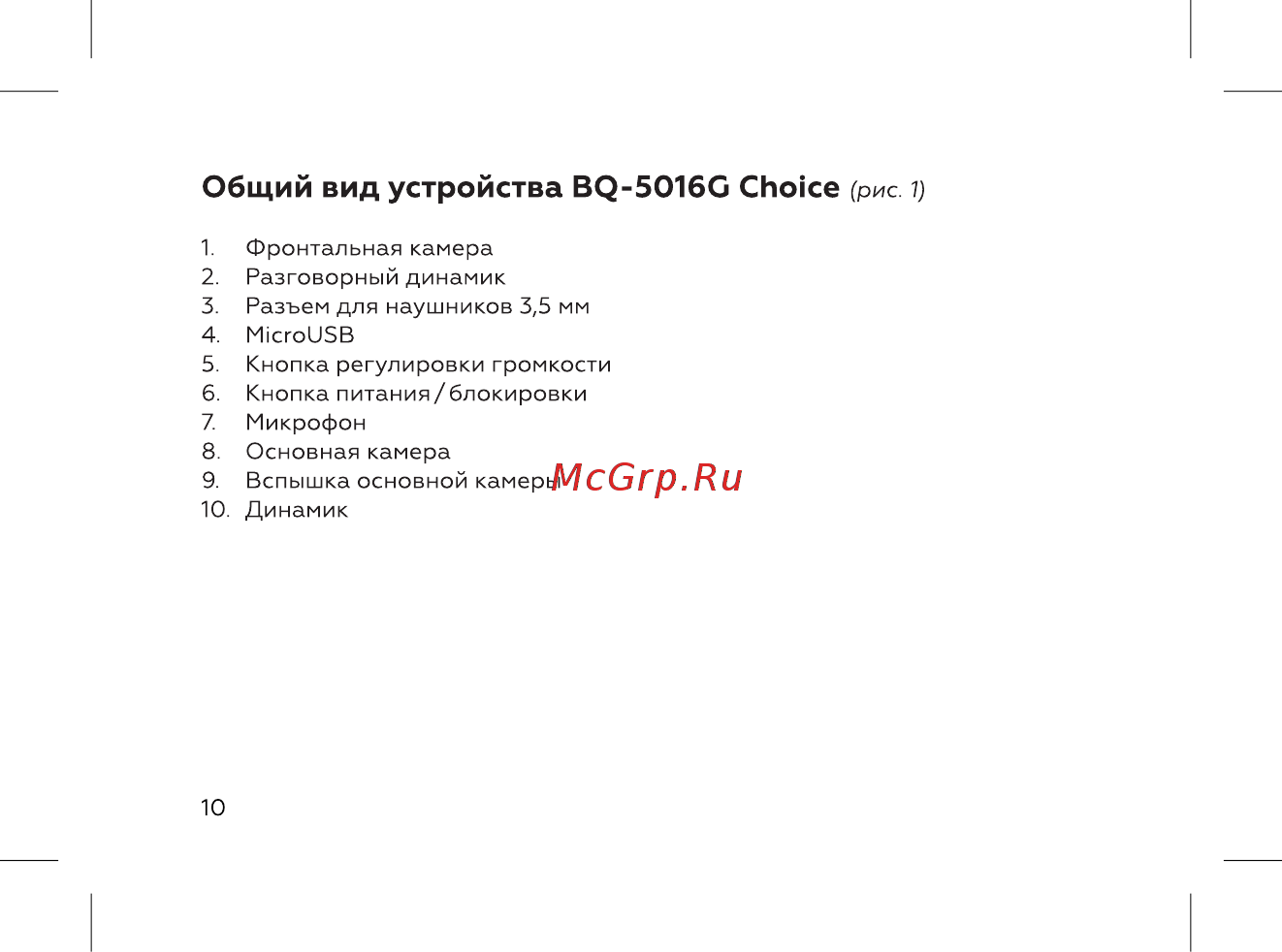 BQ 737463 [12/72] Общий вид устройства bq 5016g choice