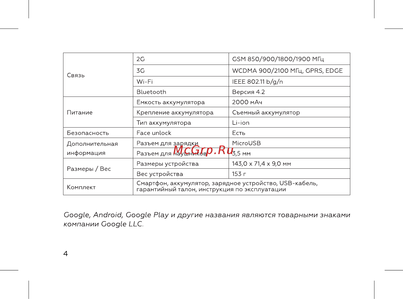 BQ 737463 [6/72] Google android google play и другие названия являются товарными знаками компании google llc
