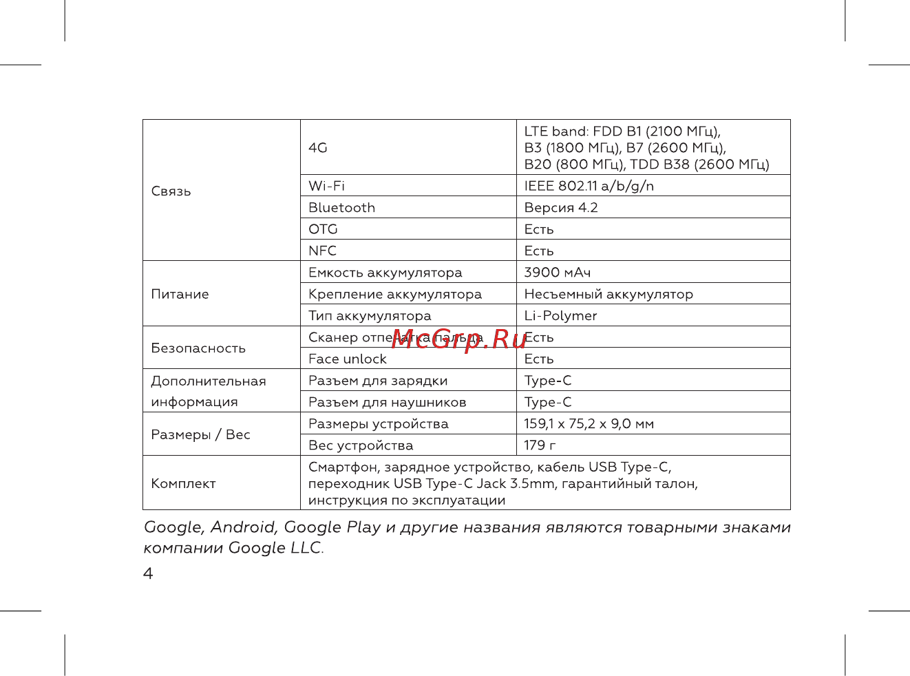 BQ 737547 [6/72] Google android google play и другие названия являются товарными знаками компании google llc