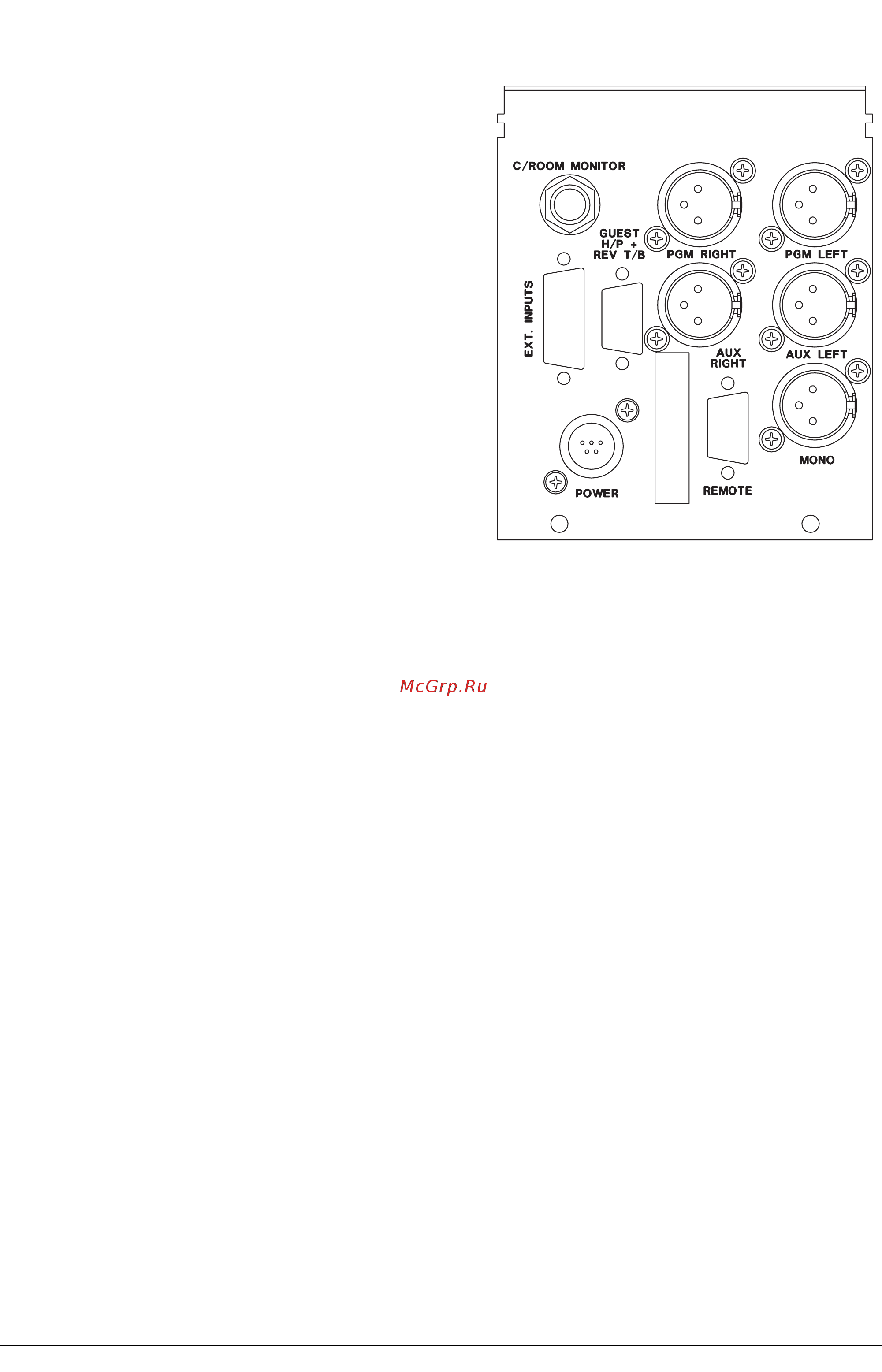 Soundcraft RM105 [8/13] Внешние входы