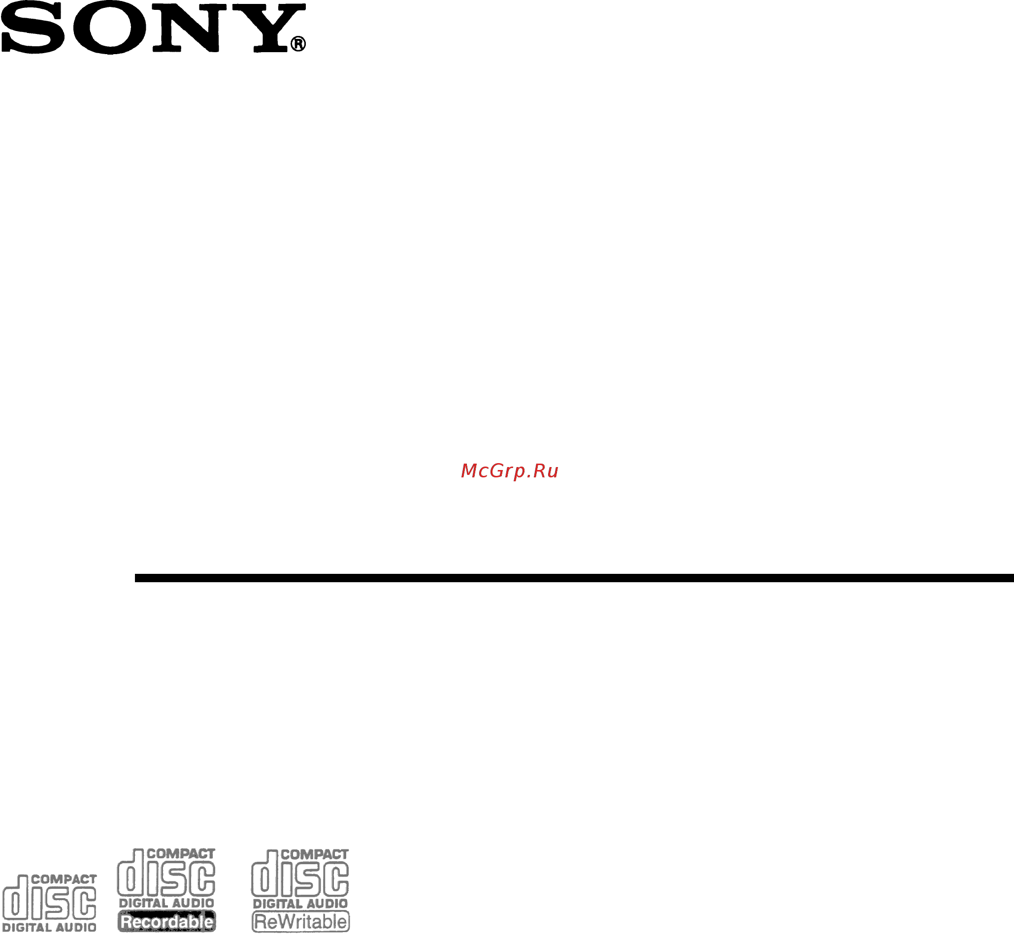 Sony CDR-W33 Руководство пользователя онлайн