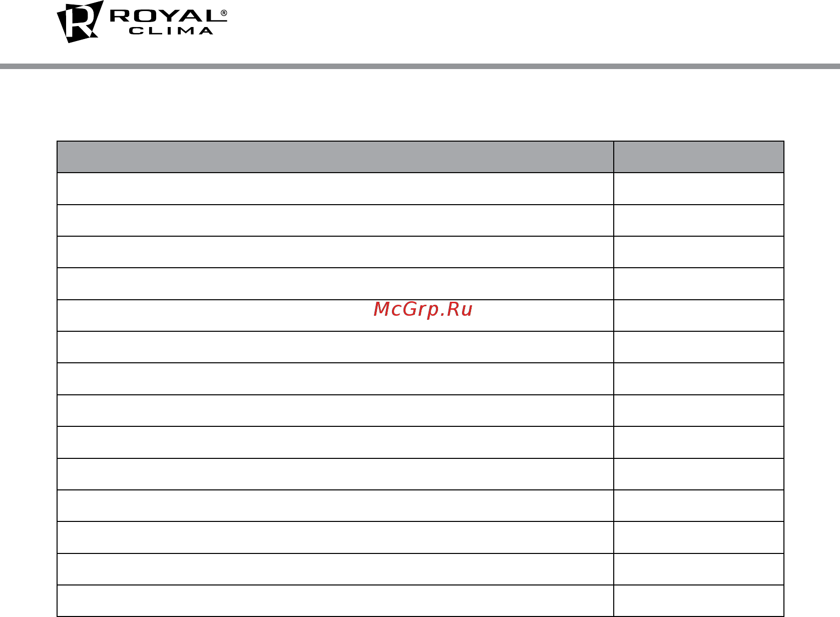 Royal Clima RM – F52CN-E [10/16] Технические характеристики