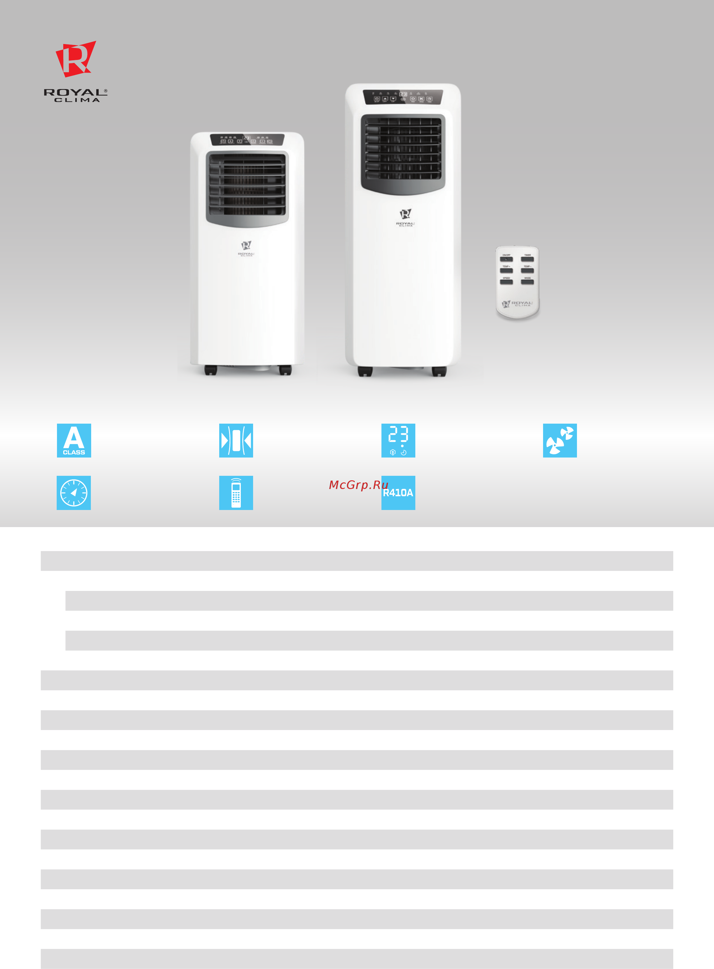 Royal Clima RM - M41CN-E [2/2] Скорости вентилятора