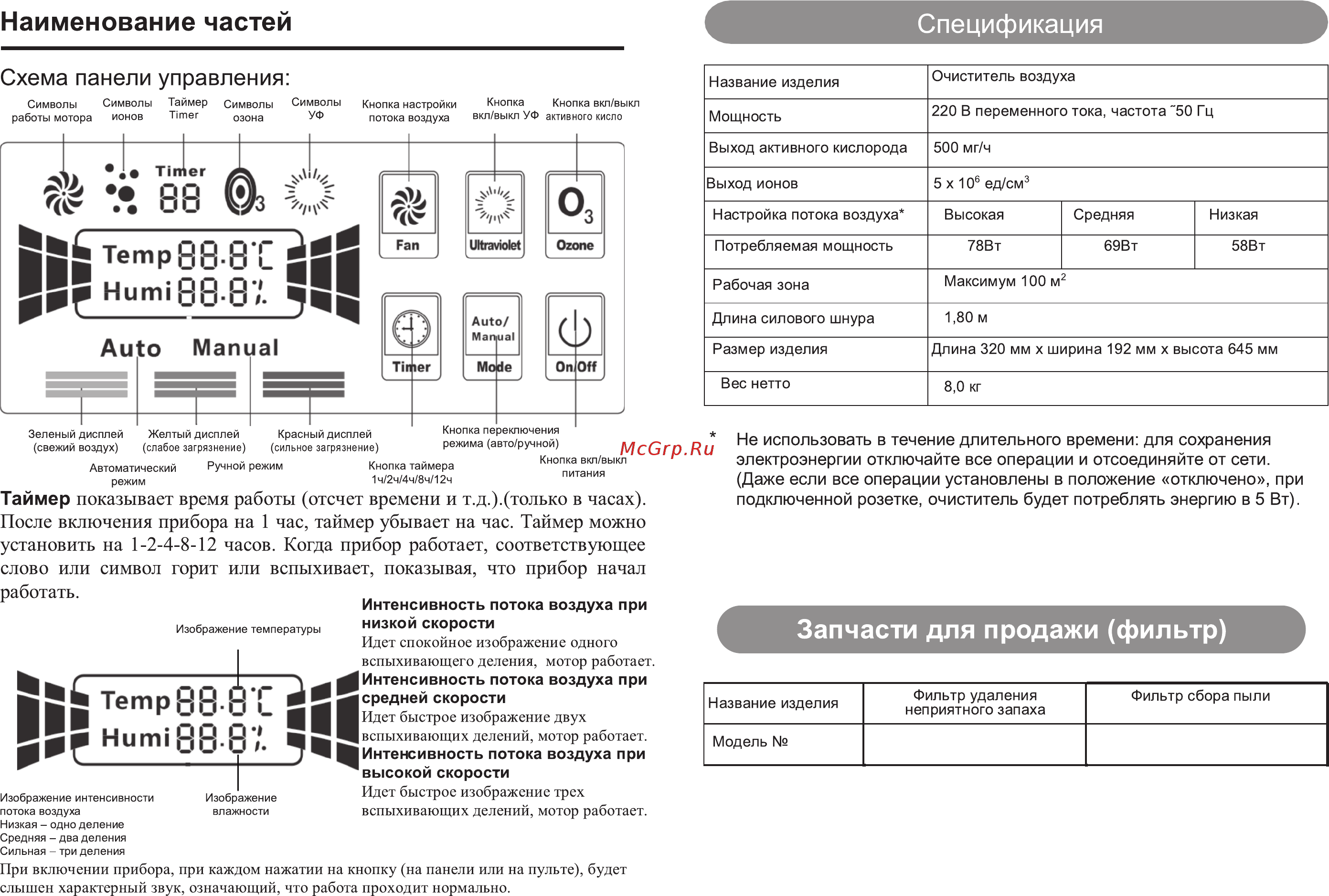 Vakio reFLASH POWER [4/8] Запчасти для продажи фильтр