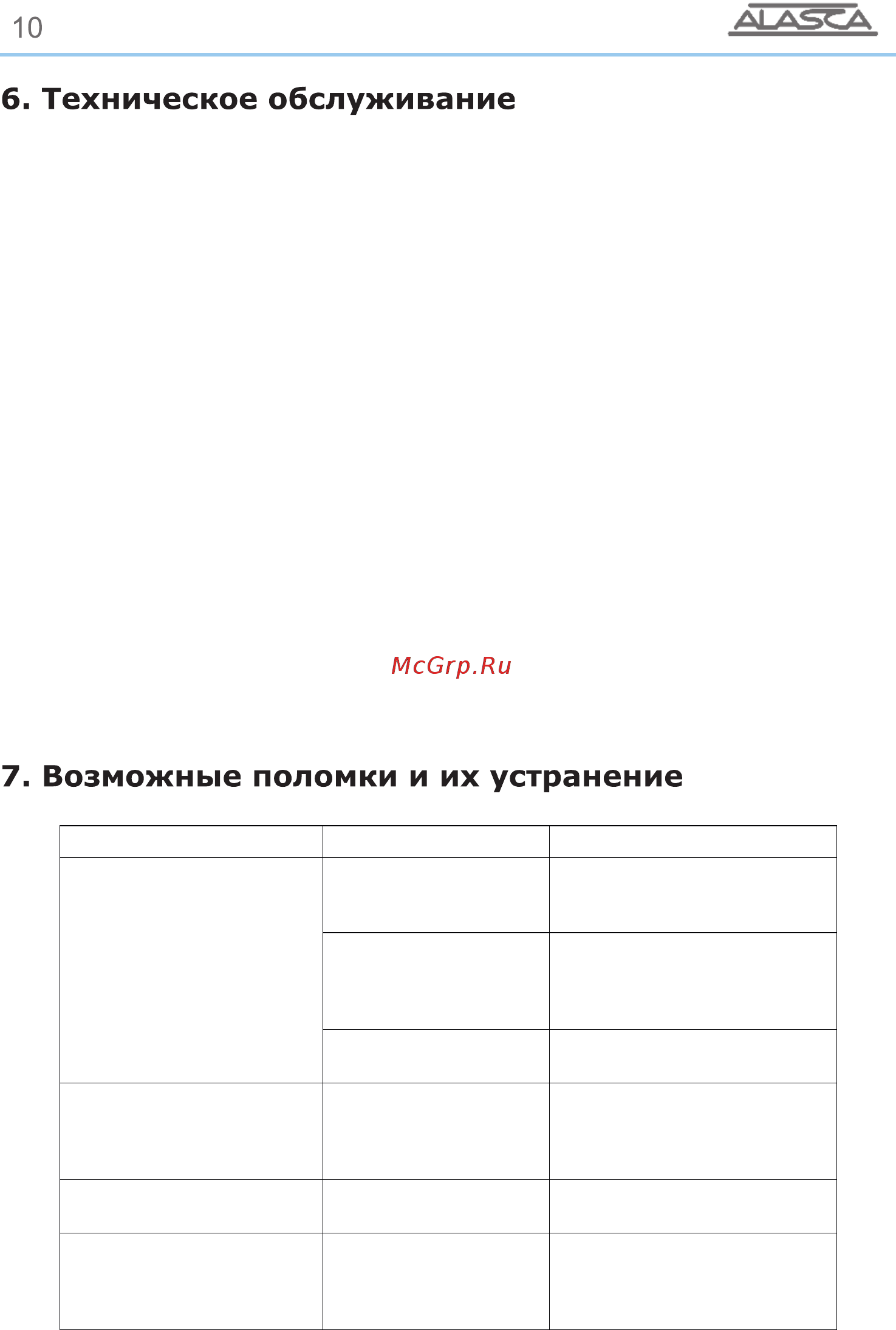 Alasca R2000S [10/16] Фильт г установить съемные панели корпуса 6 после завершения технического обслуживания подключить прибор к электросети