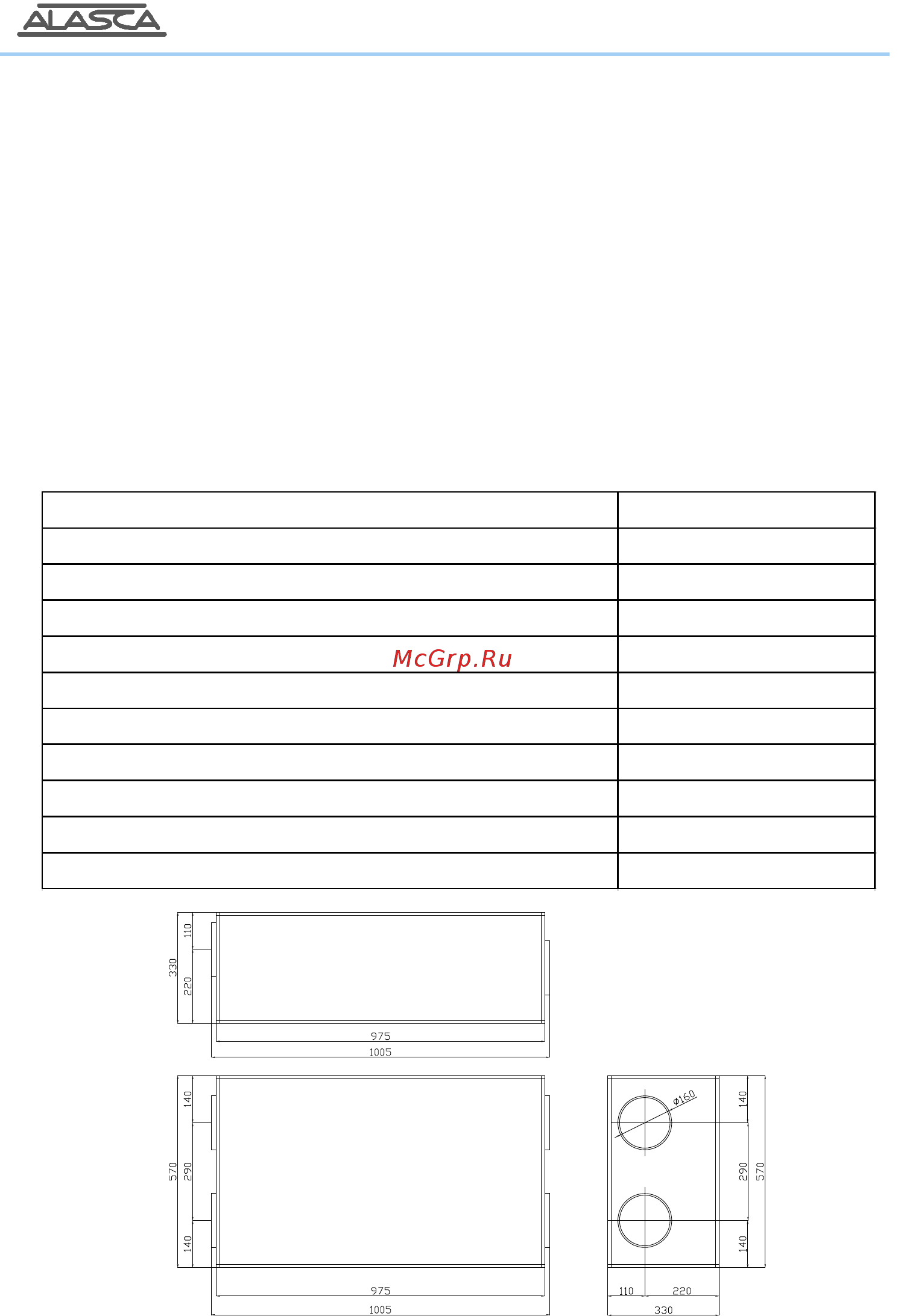 Alasca R250 Standard [5/14] Технические данные