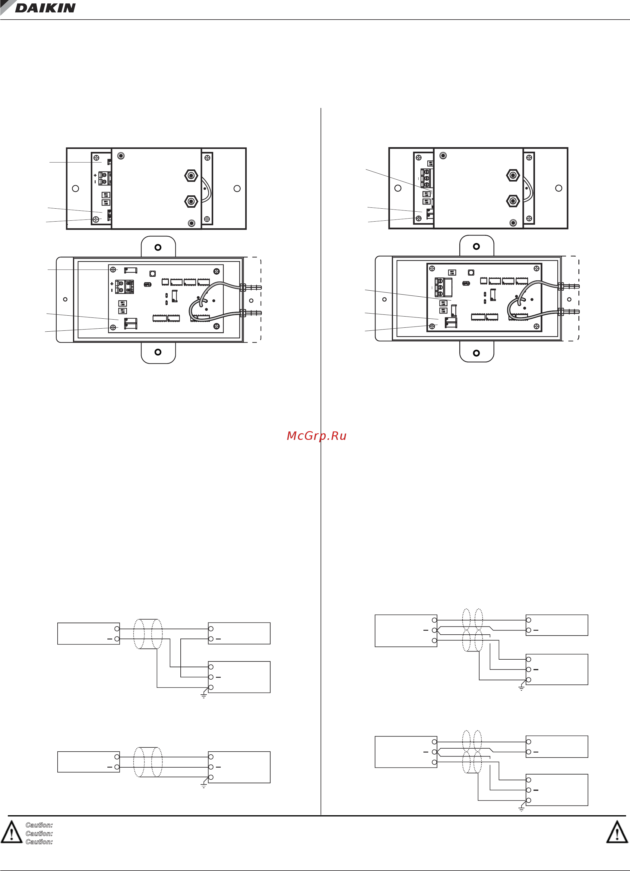 Daikin Microtech III [21/100] Wiring for ma output transducers where the controller or meter has an internal dc power supply