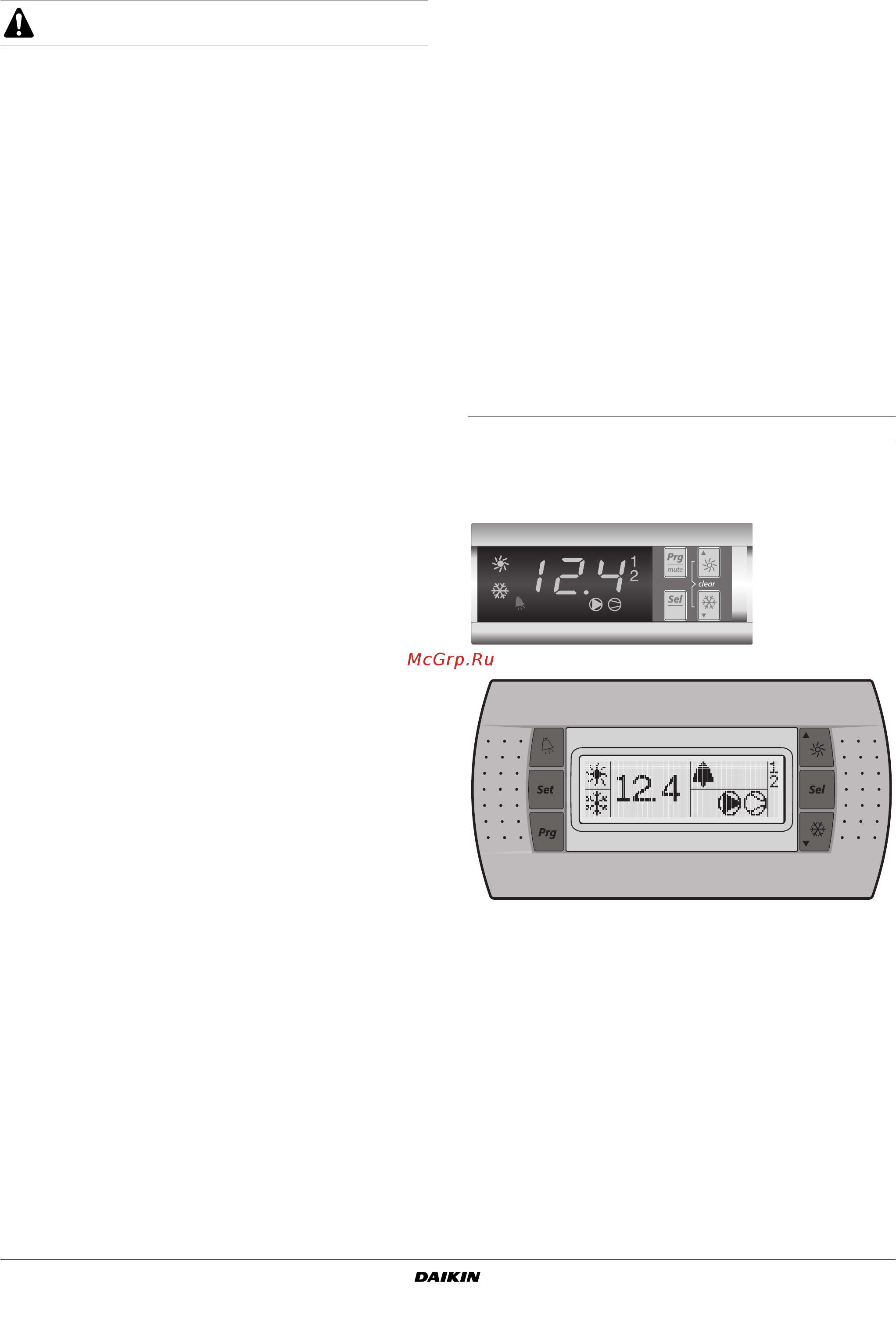 Daikin EWWP035KBW1N [7/24] Интерфейс пользователя