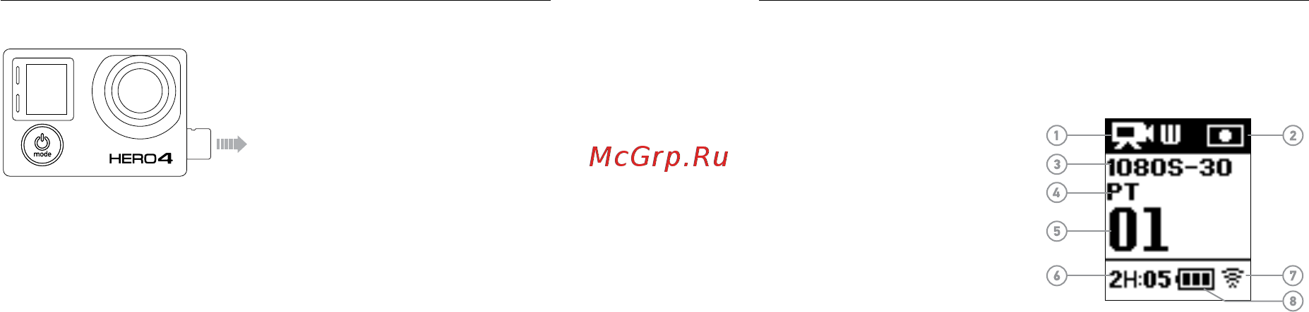 Gopro HERO4 Black [8/53] Экран состояния камеры