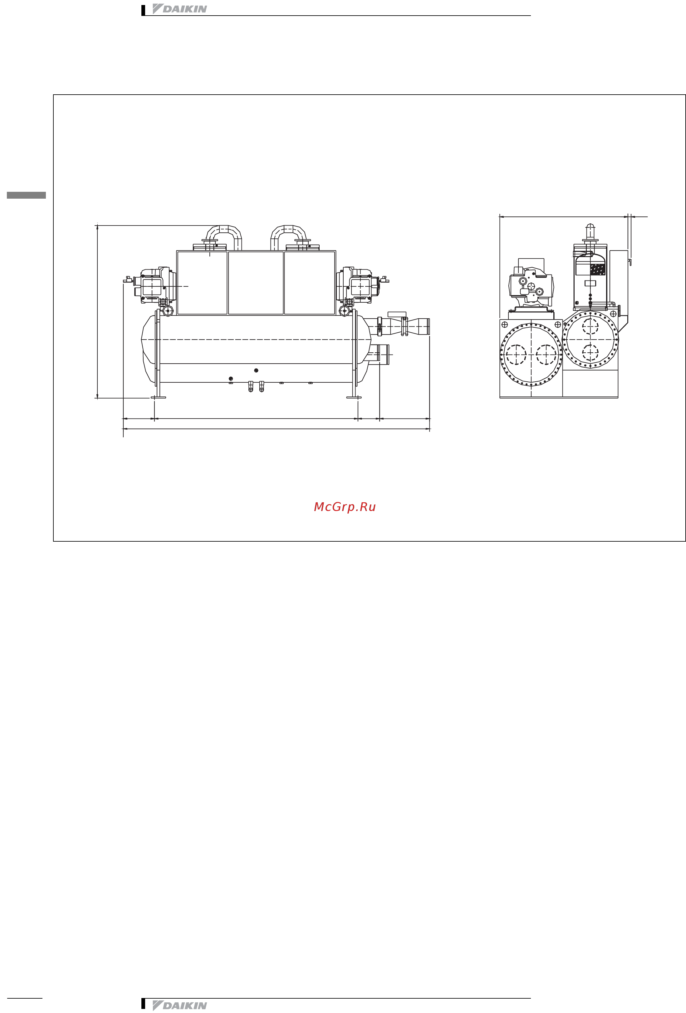 Daikin EWWDC11BJYNN [16/21] Dimensional drawing centre of gravity